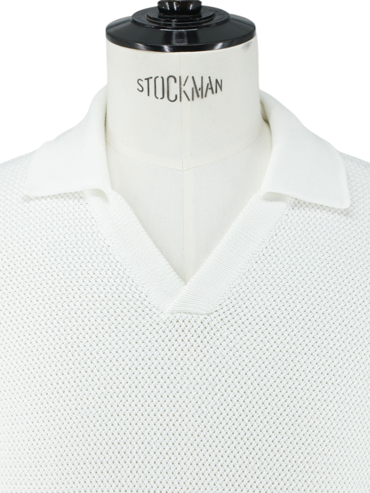 Fioroni White Cotton & Silk Tricot "The Talented Mr. Ripley" Polo