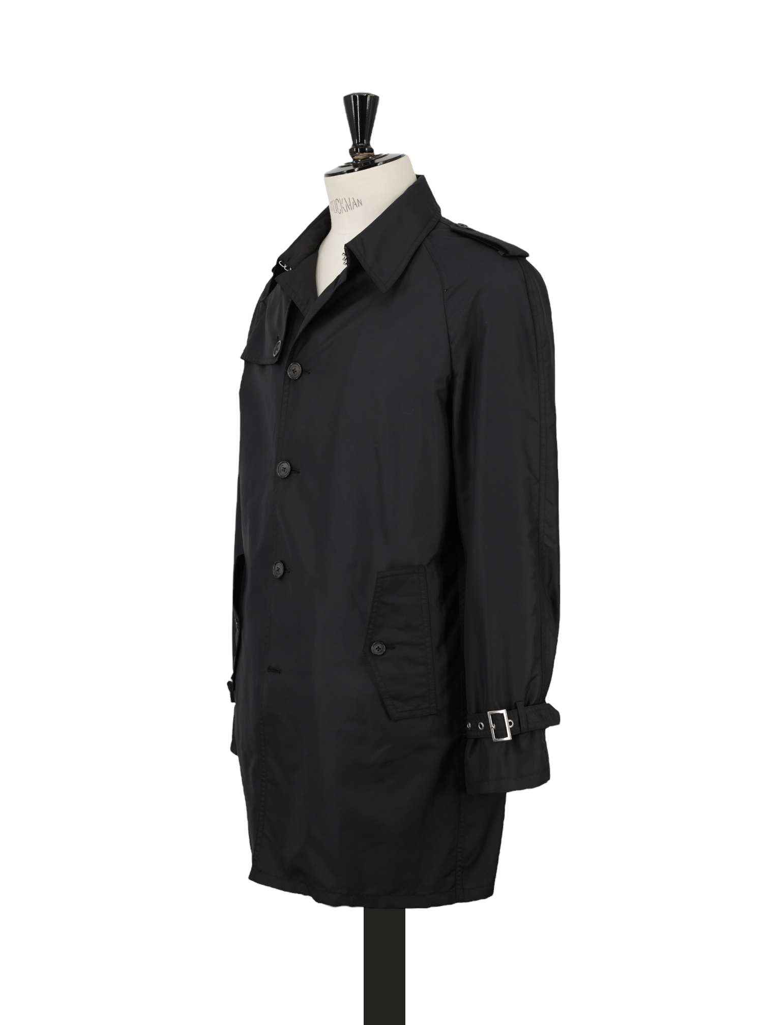 Luigi Borrelli Black Weatherproof Sartorial Trenchcoat