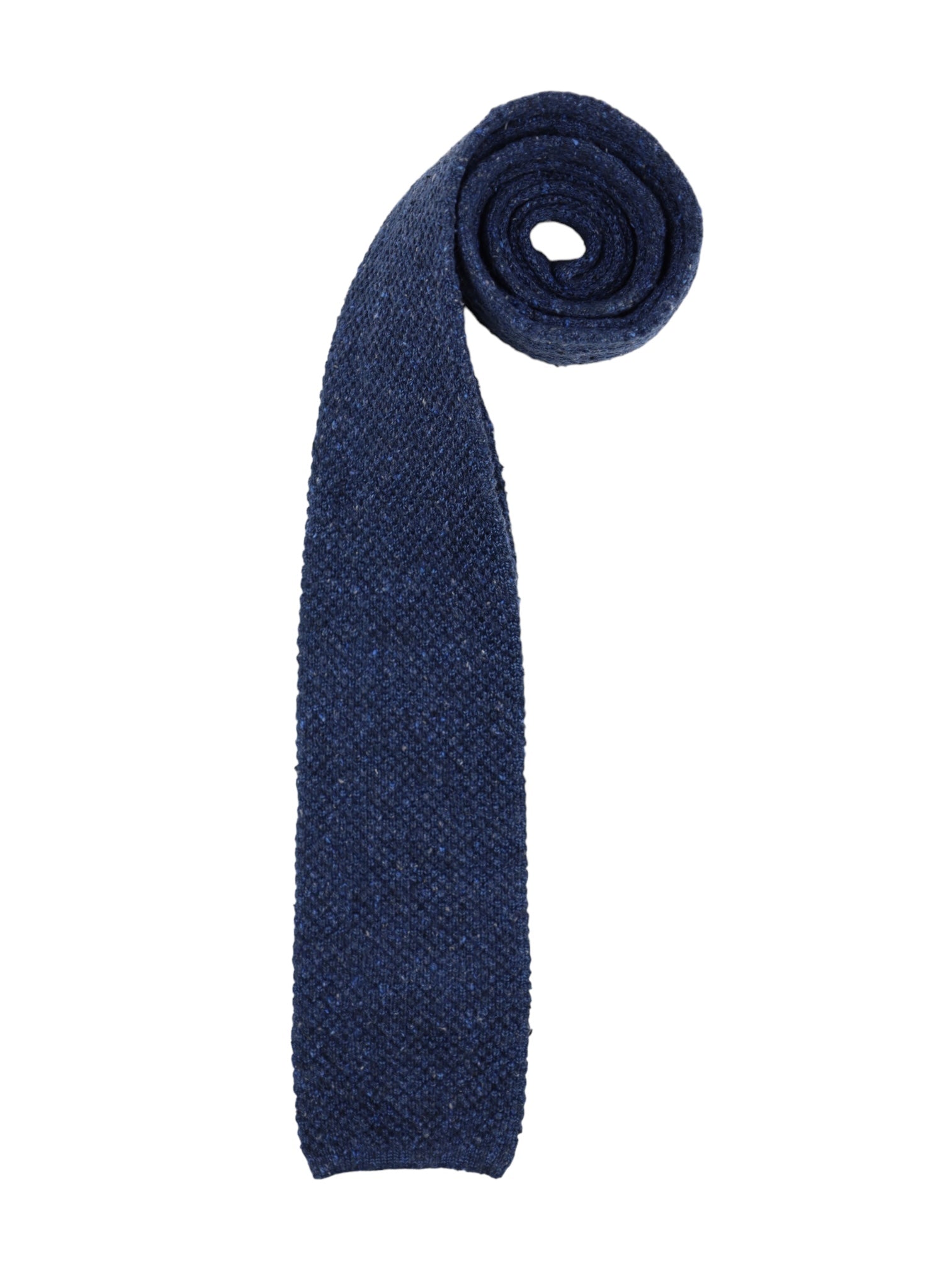Kiton Blue Speckle Knitted Silk Tie