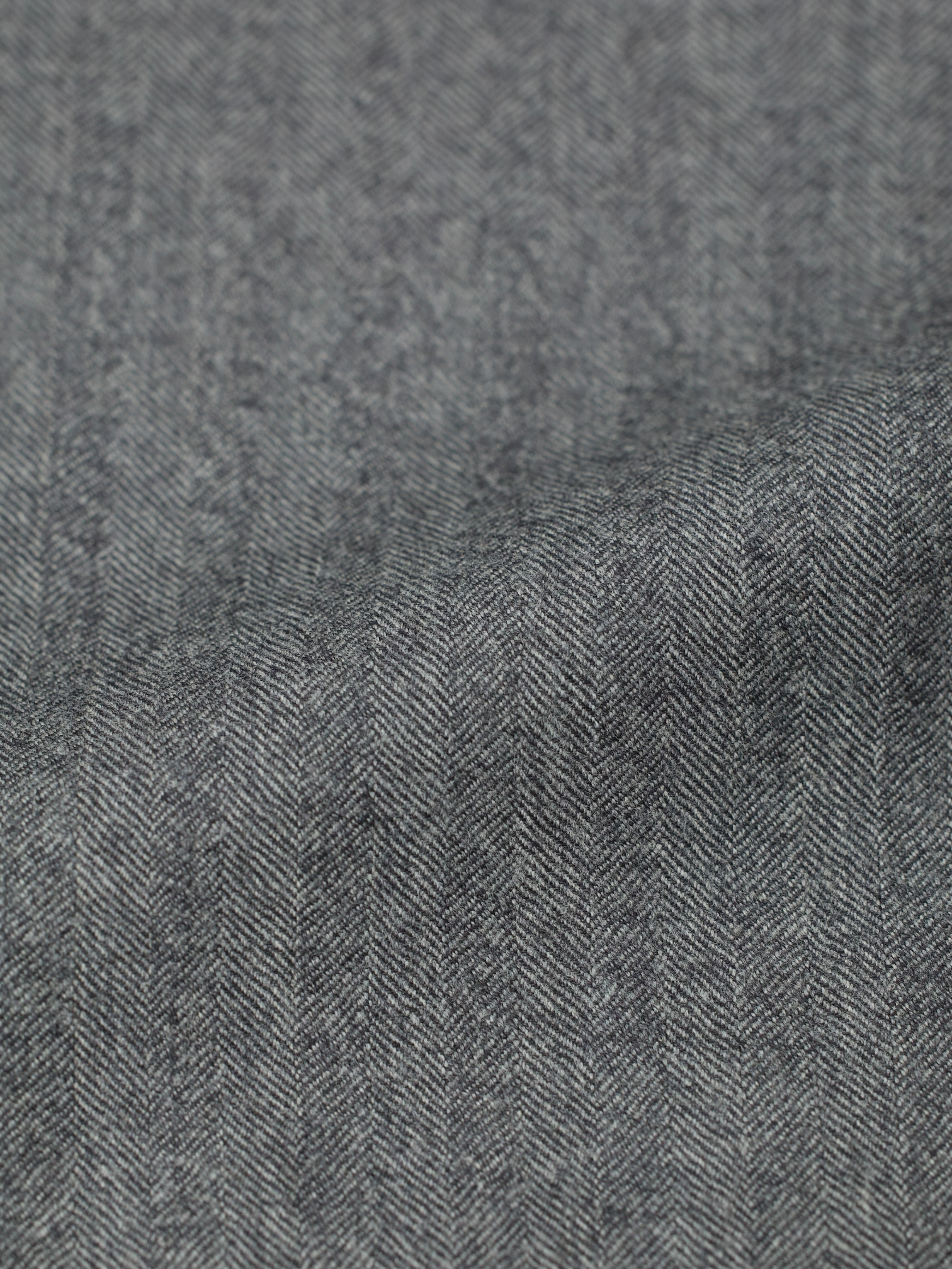 Cesare Attolini Grey Wool Herringbone Winter Jacket