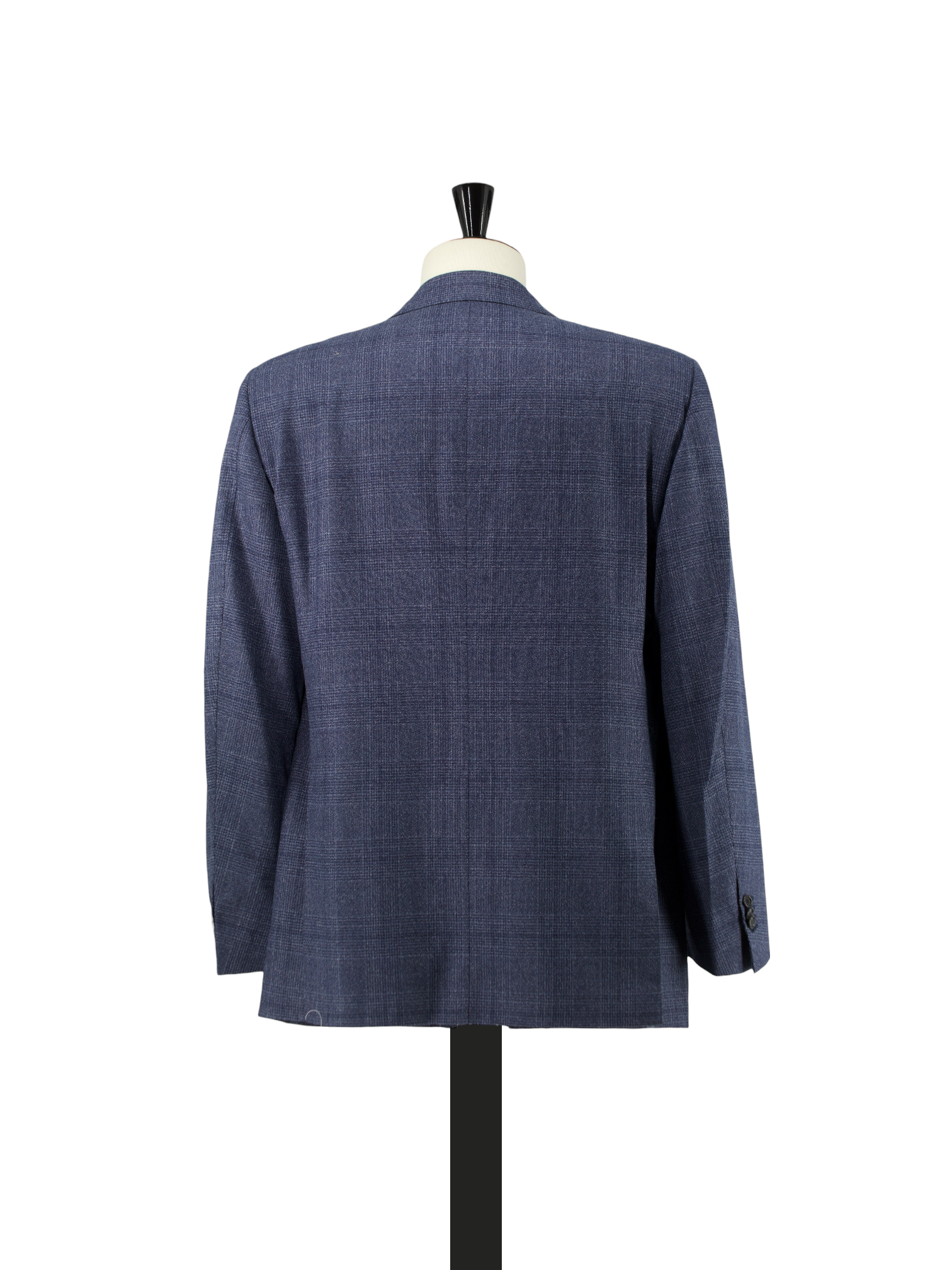 Cesare Attolini Blue Wool Double-Breasted Prince of Wales Suit