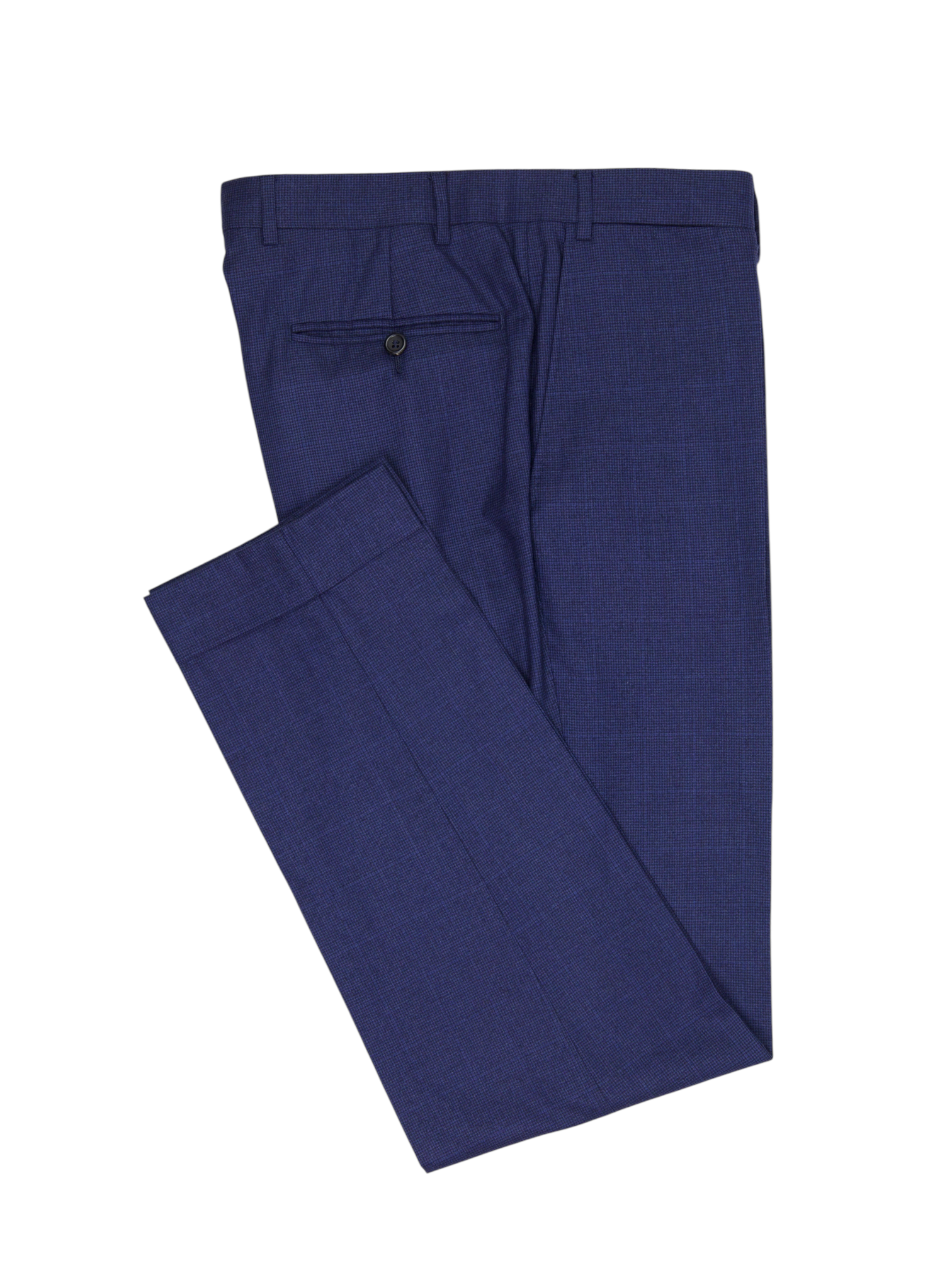 Canal Blue "Exclusive" Worsted Flannel Windowpane Trousers