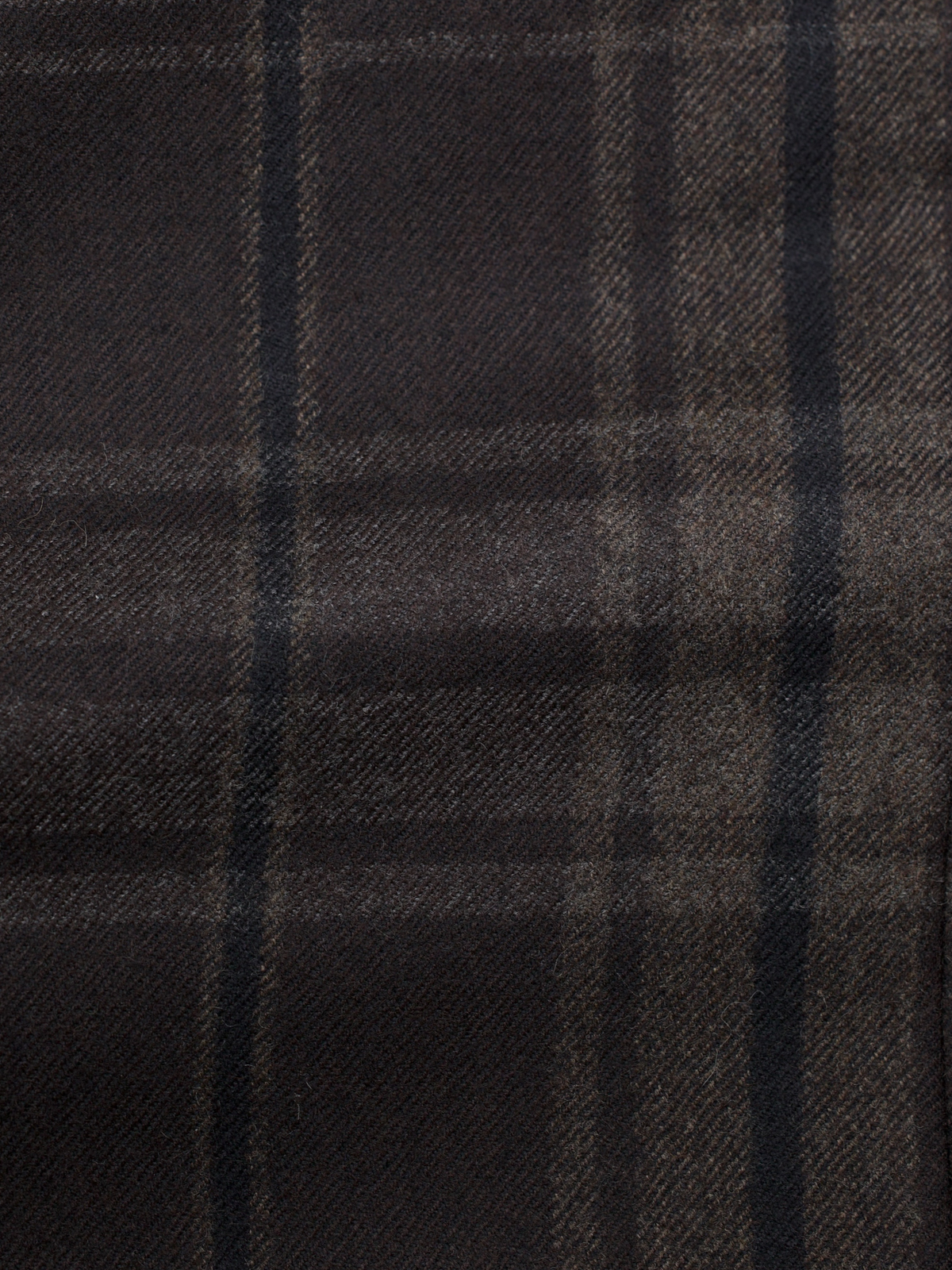 Tom Ford Dark Brown Wool & Cashmere Checkered Country Jacket