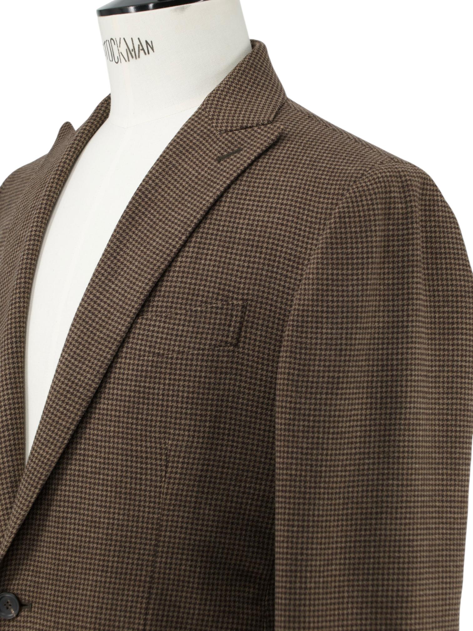 Stile Latino Brown Saxony-Wool Pied de Poule Jacket