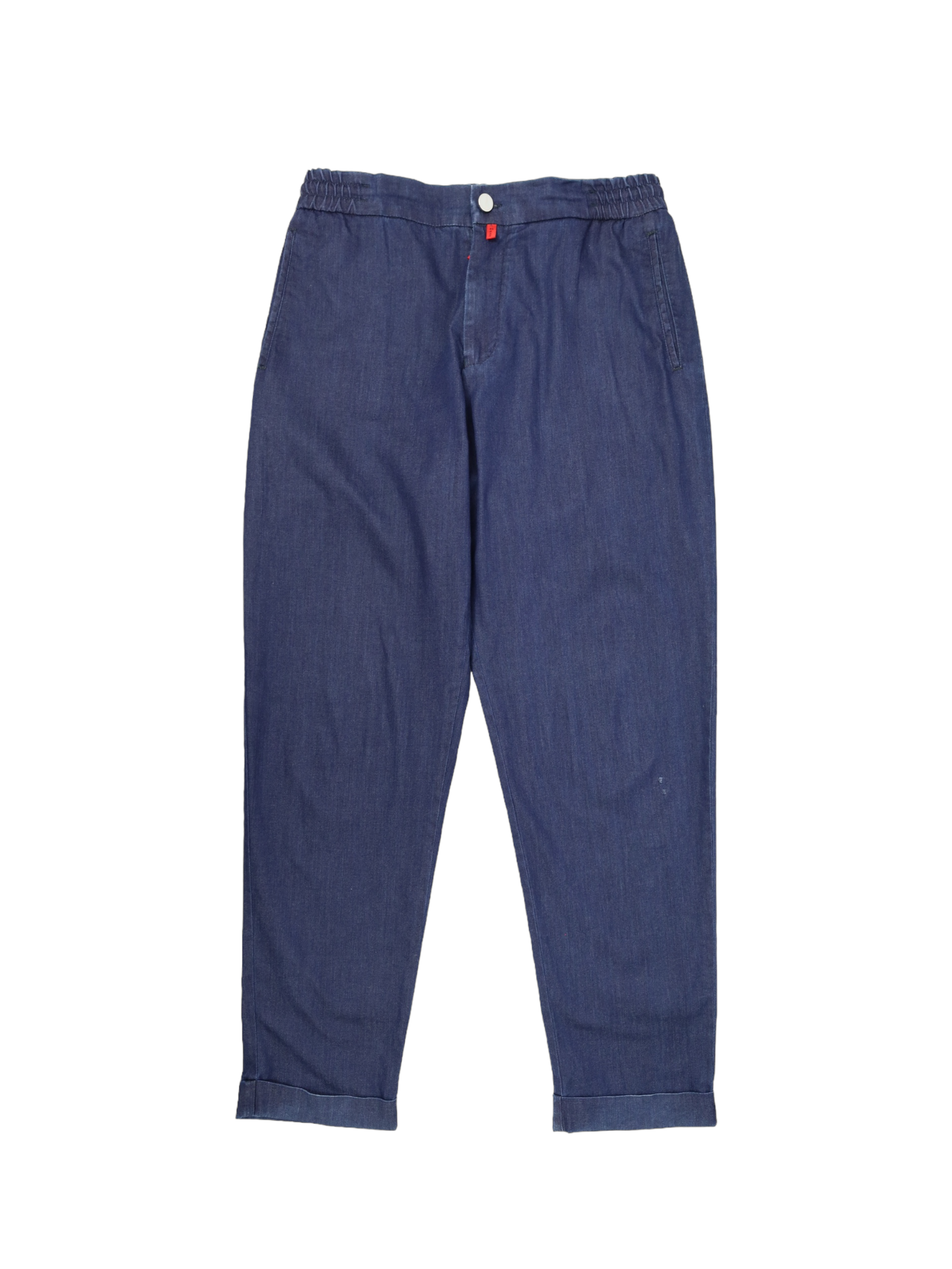 Kiton Blue Denim Drawstring Trousers