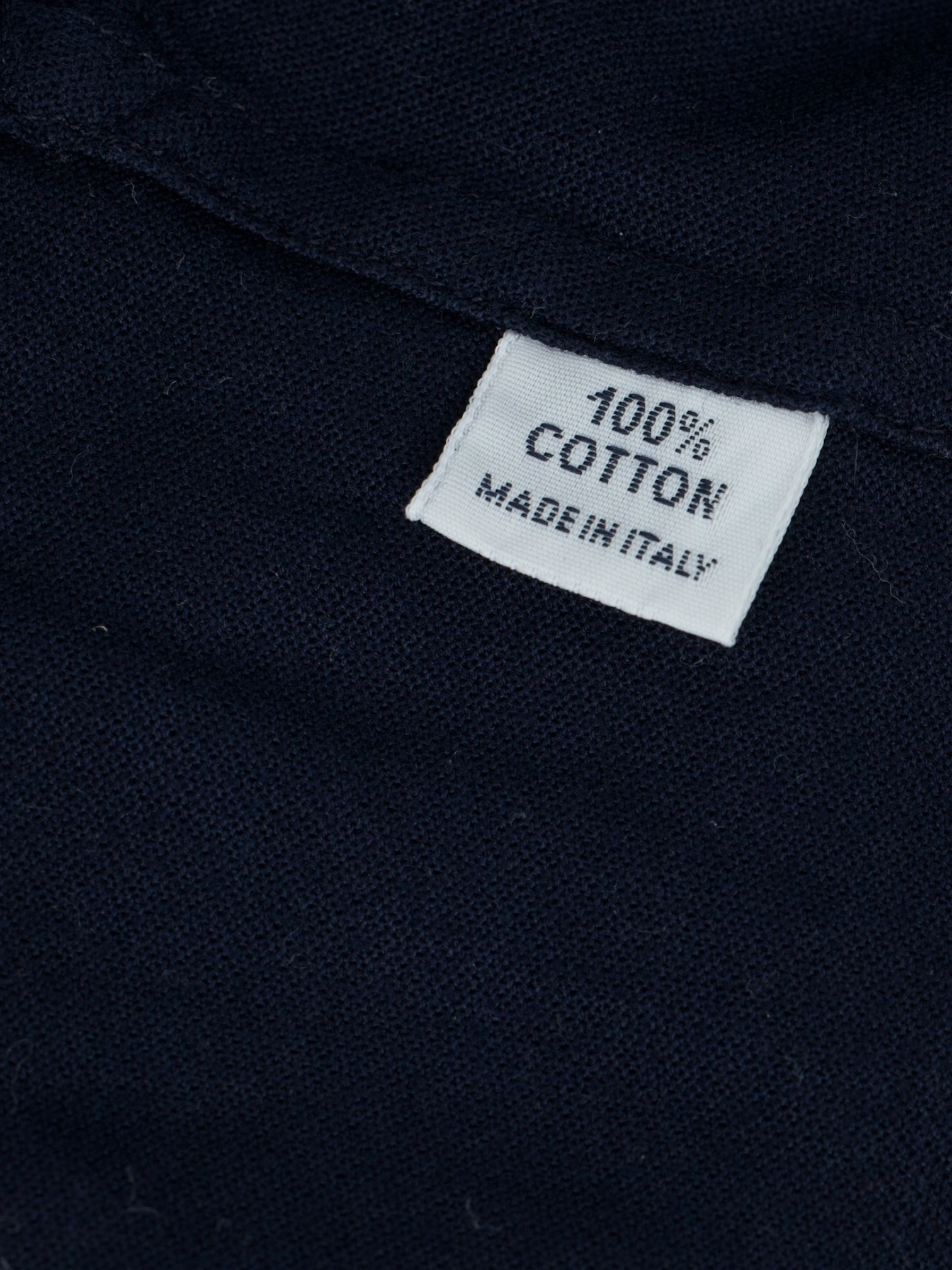 Fray Navy Cotton Piqué Knitted Button-Down Shirt