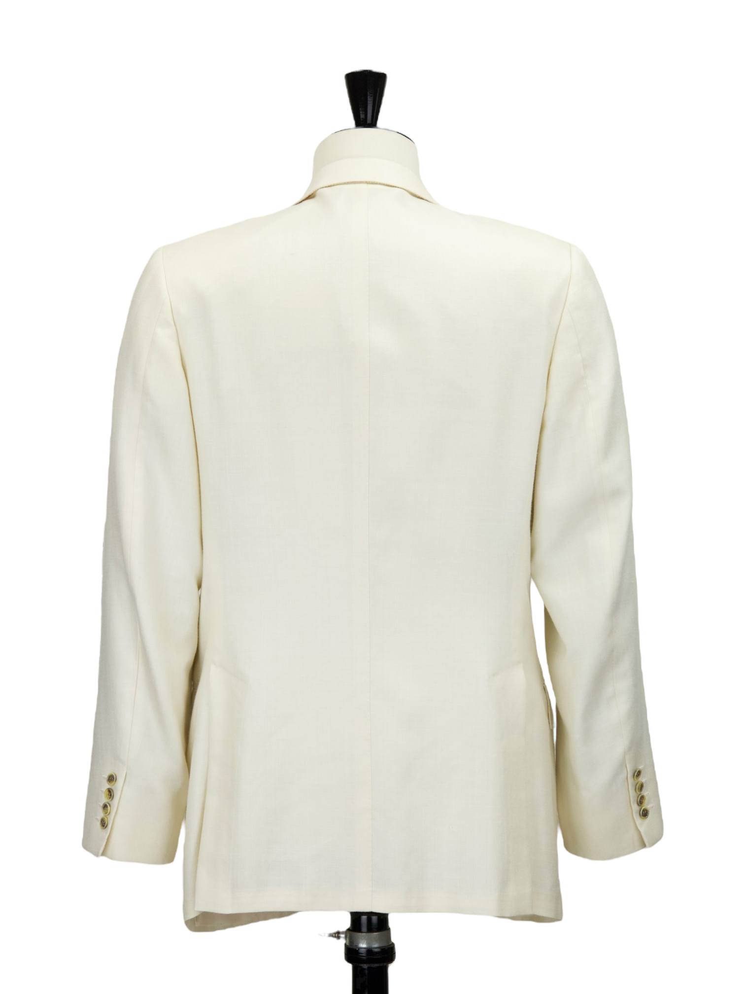 Brioni Off-White Cashmere, Silk & Linen Herringbone Jacket