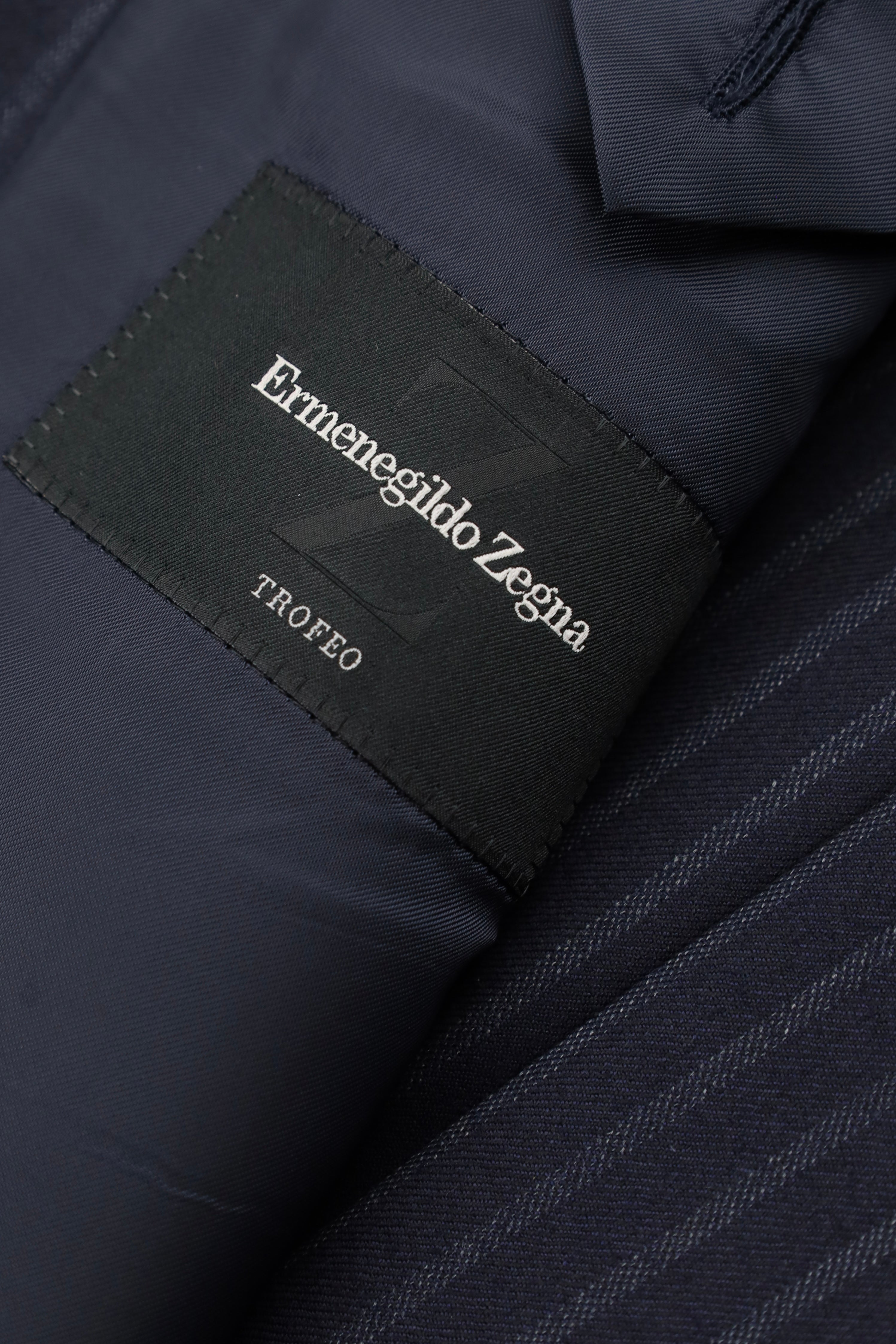 Ermenegildo Zegna Navy Trofeo Pinstripe Suit