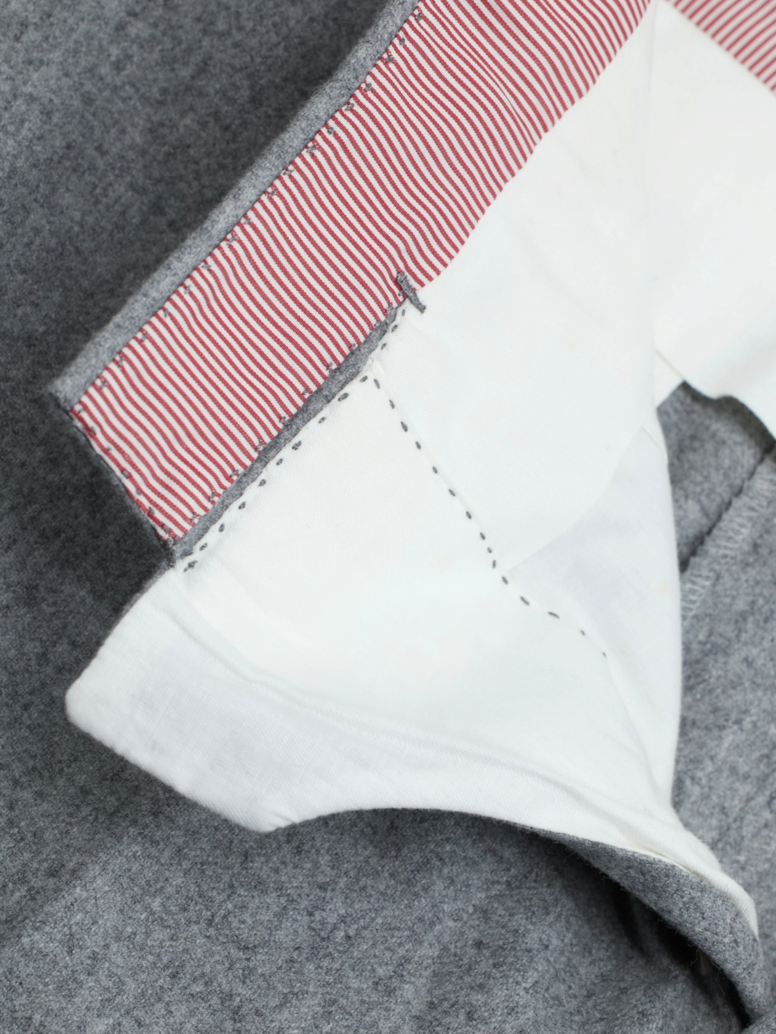 Sartoria Voglio Light Grey Grey Wool-Flannel "Caccioppoli" Sartorial Trousers