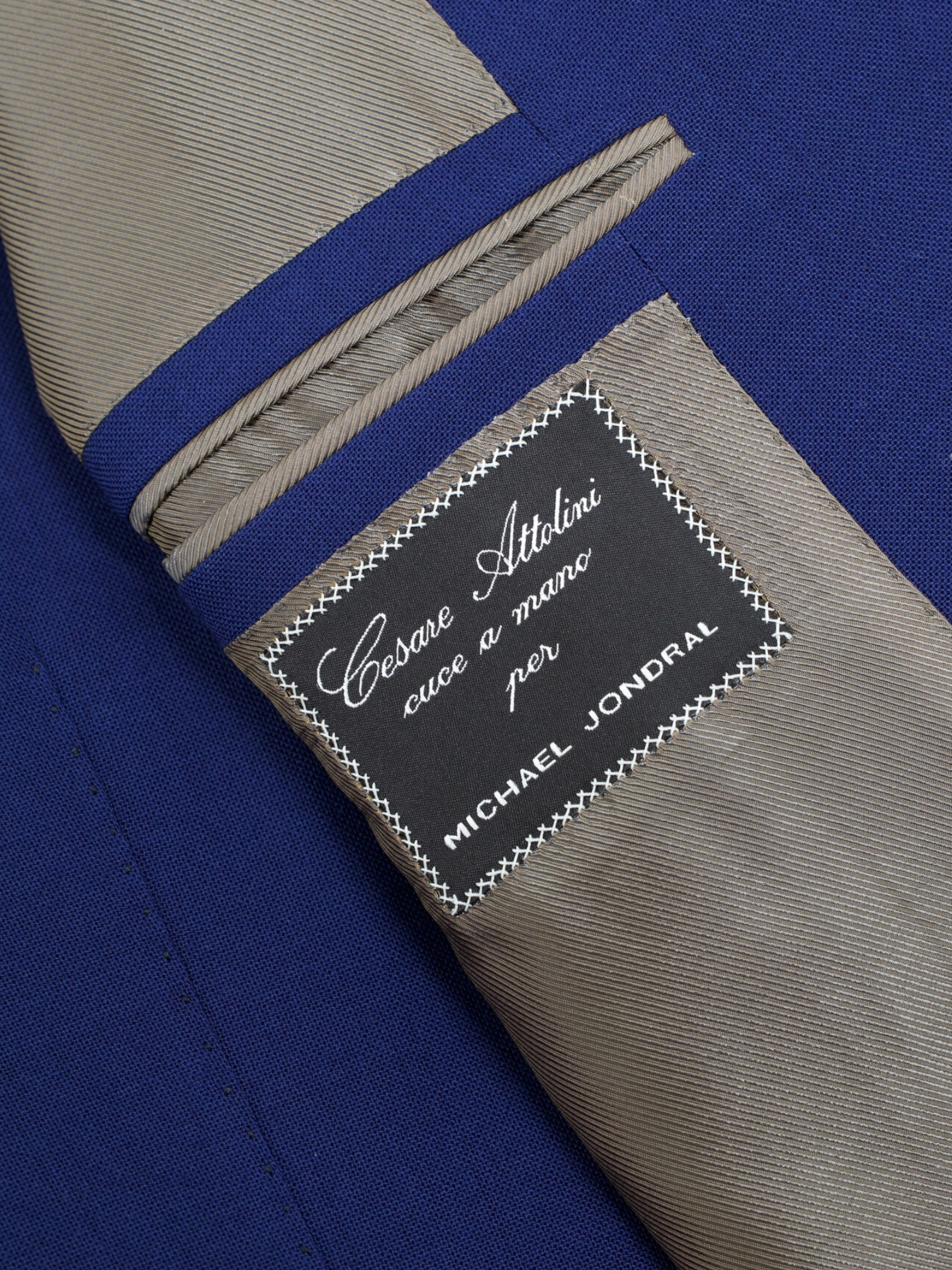 Cesare Attolini Royal Blue High-Spun Wool Basket-Weave Suit