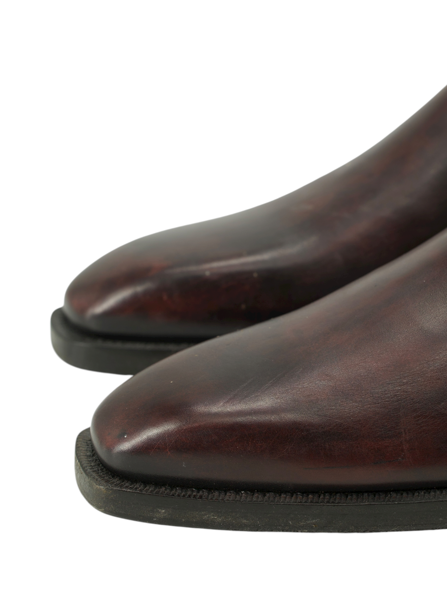 Santoni Burgundy Calfleather Jodhpur Chelsea Boot