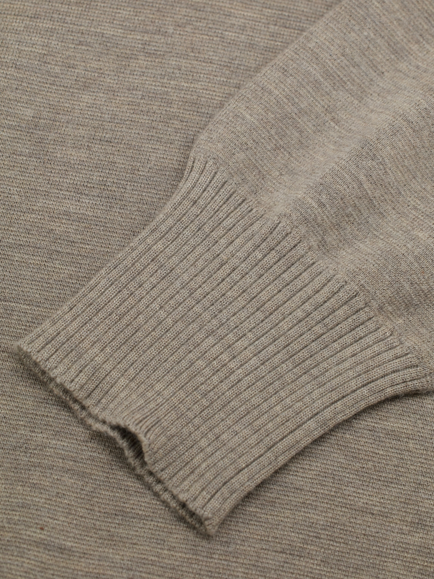Loro Piana Light Brown Wish® Wool Jersey Buttonless Long-Sleeve Polo