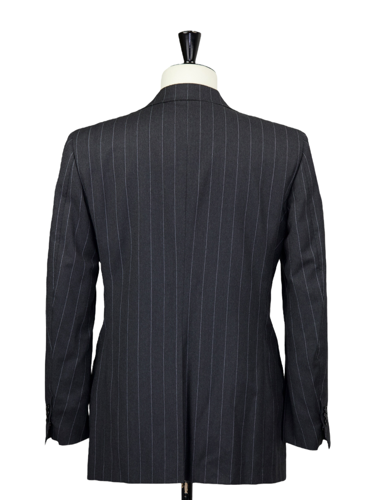 Cesare Attolini Dark Grey Super 160's & Cashmere Pinstripe Winter Suit