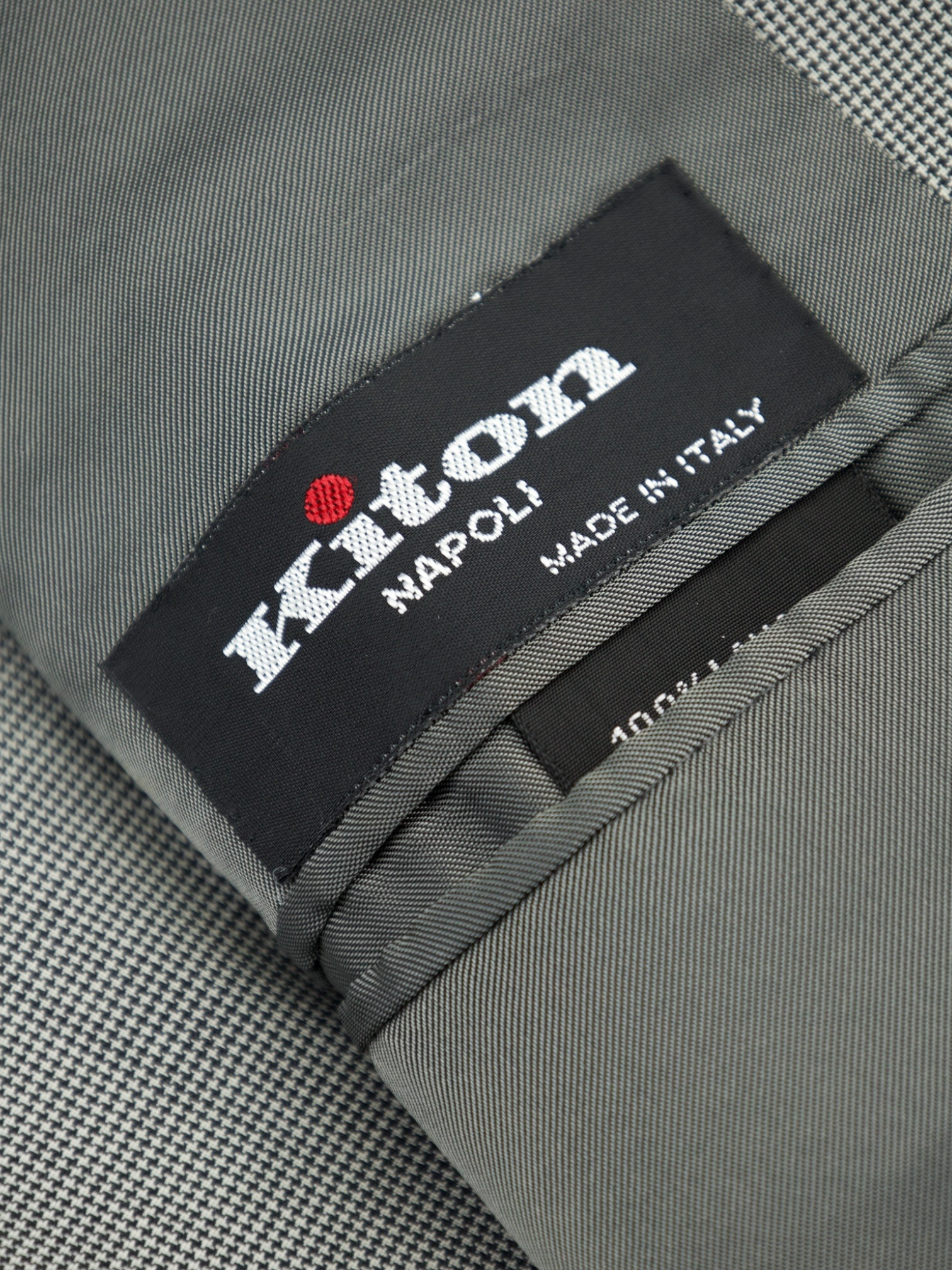 Kiton Light Grey 14-Micron Puppytooth Suit