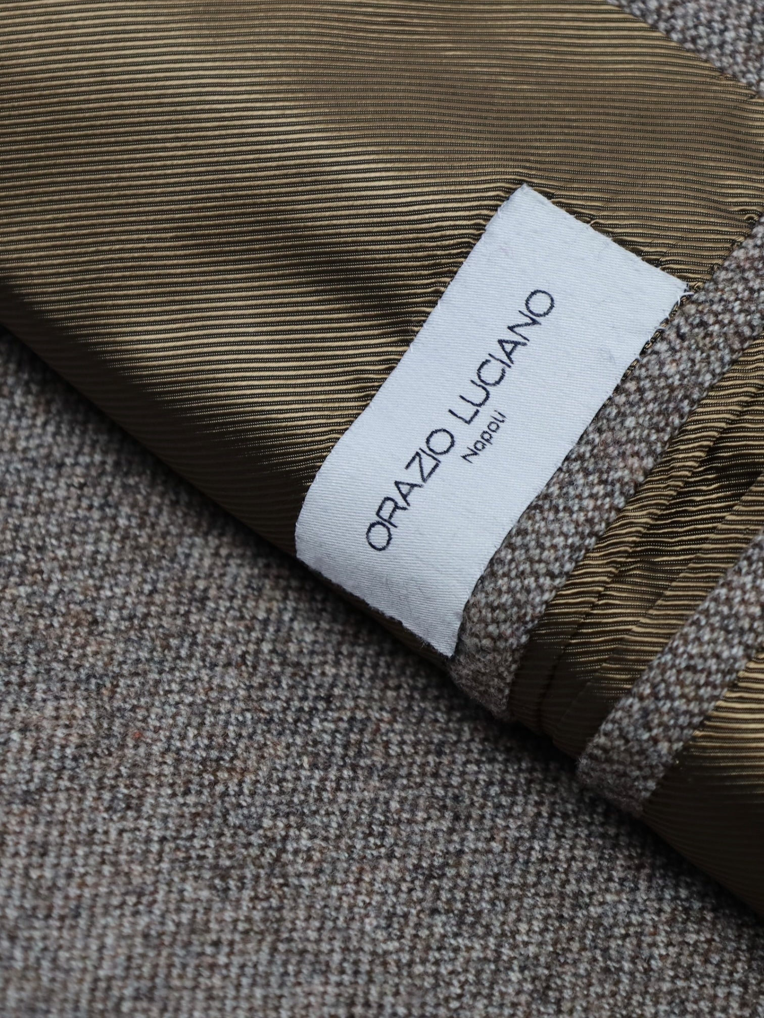 Orazio Luciano Taupe Micro-structure Wool & Cashmere Jacket