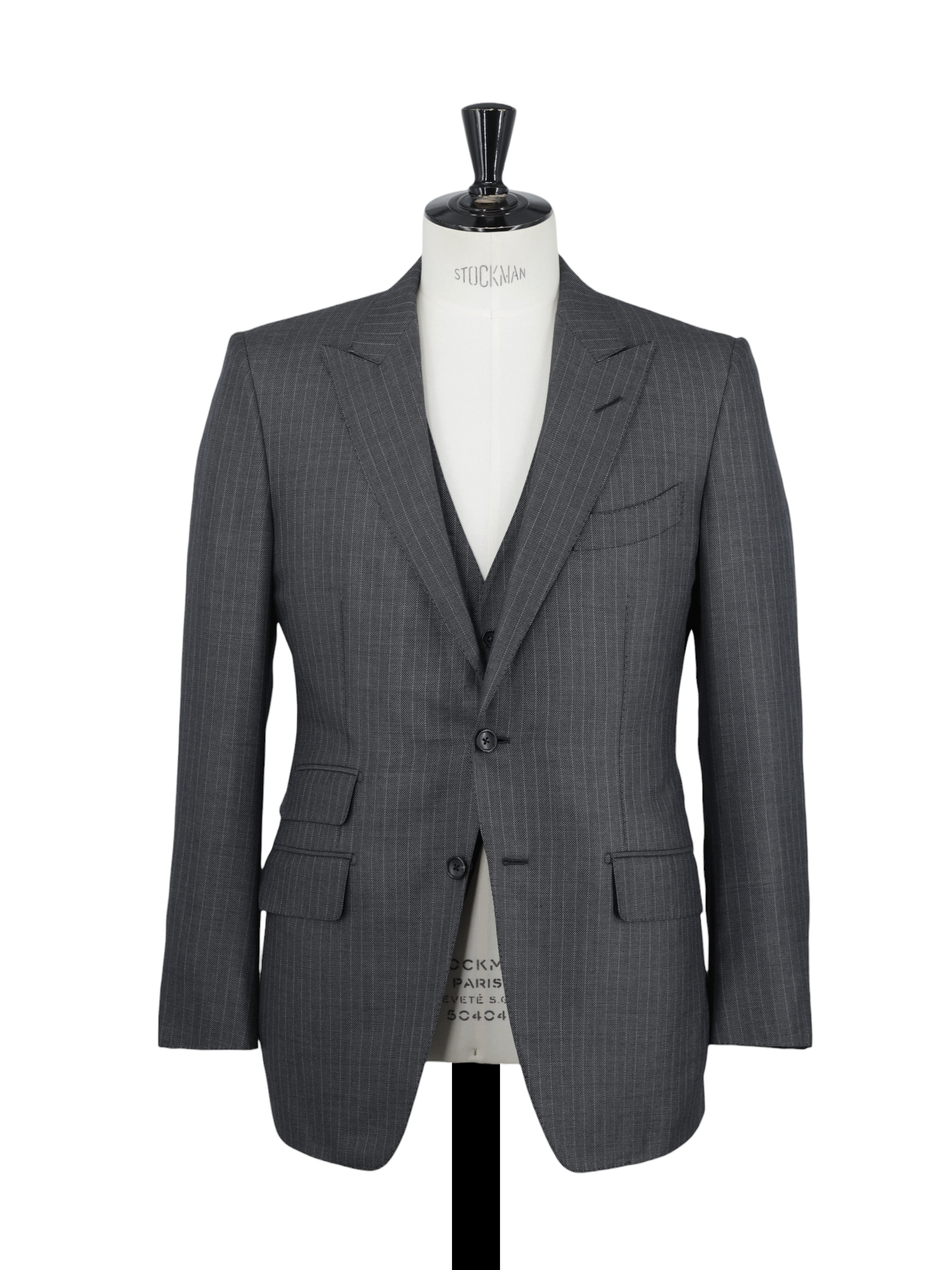 Tom Ford Grey 3-Piece Silk & Wool O'Connor Pinstripe Suit
