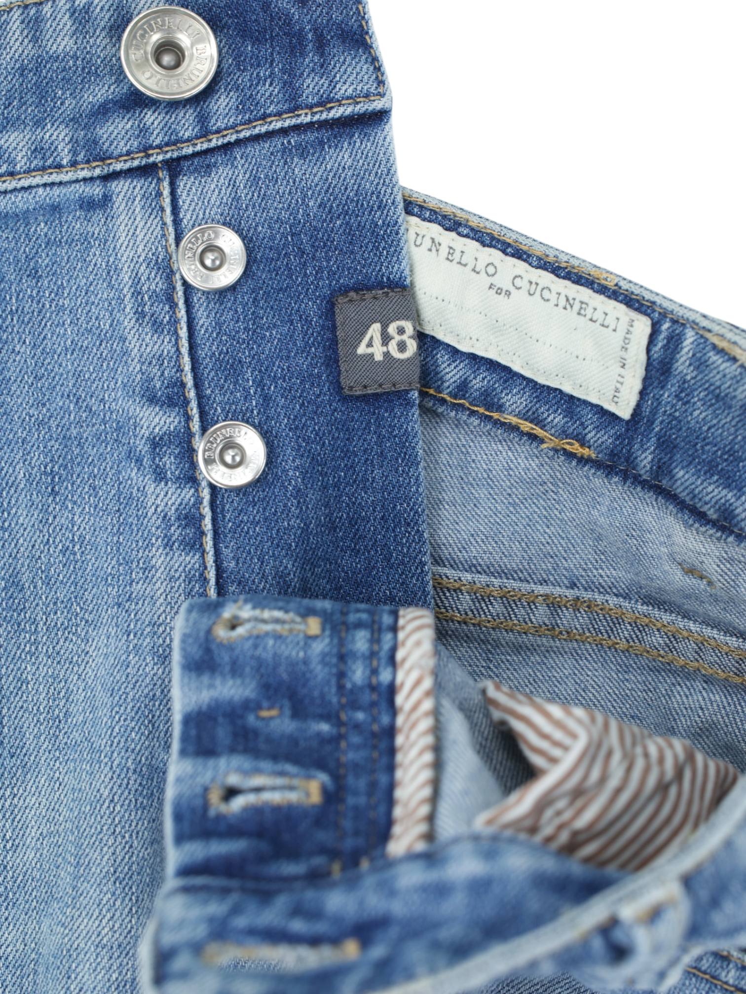 Brunello Cucinelli Light Blue Cotton-Stretch Skinny-Fit Jeans