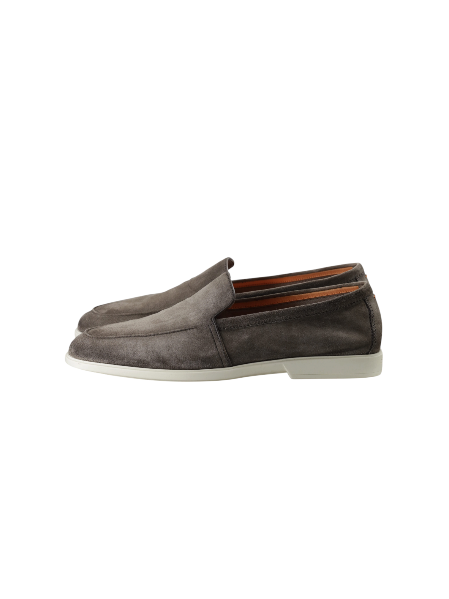 Santoni Greige Suede Malibu Loafer