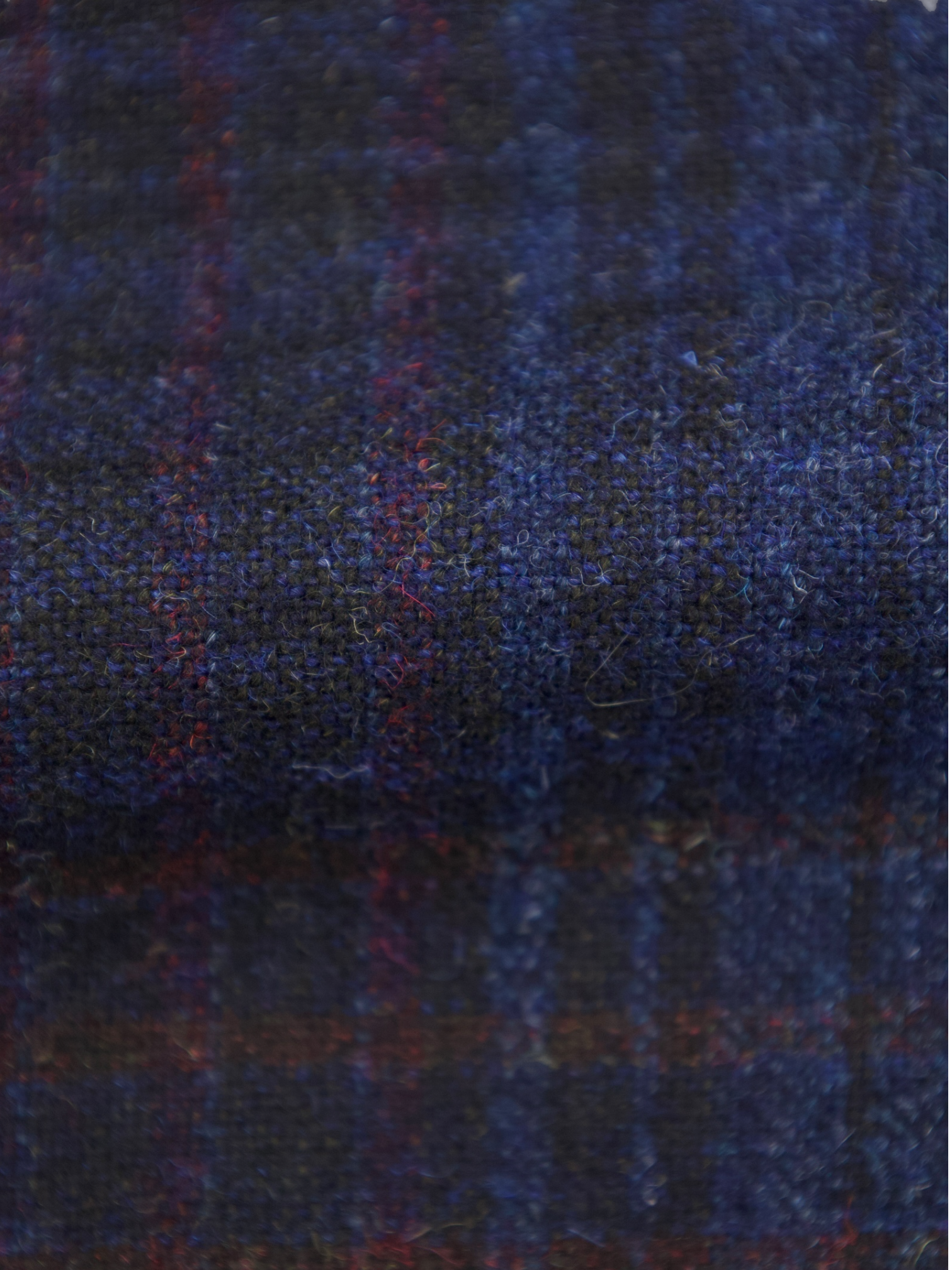 Ermenegildo Zegna Dark Blue & Purple Wool, Alpaca & Cashmere "Trofeo Tweed" Jacket