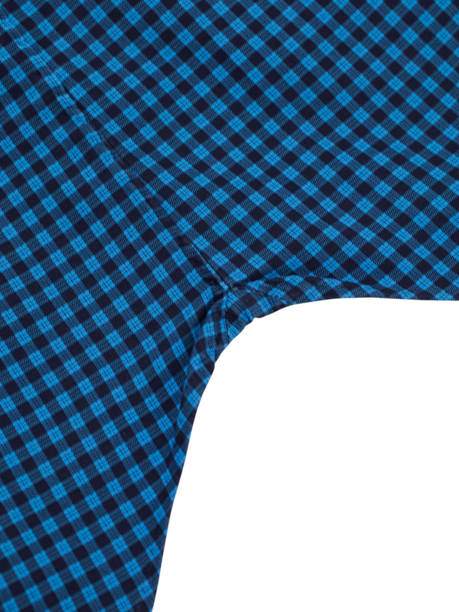 Kiton Petrol & Navy Fine-Cotton Gingham Check Shirt