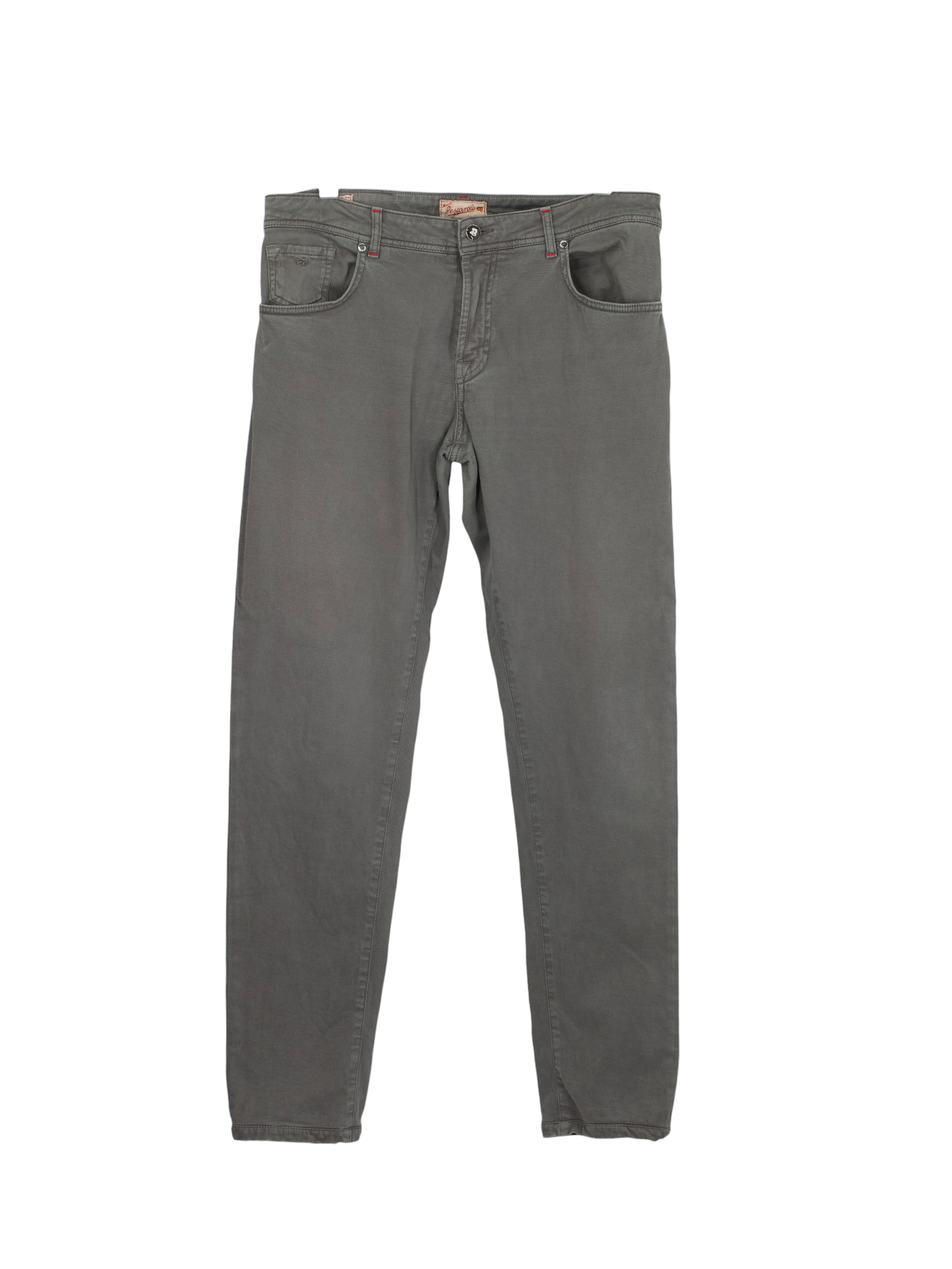 Marco Pescarolo Grey Cotton, Cashmere & Stretch 5-Pocket Jeans