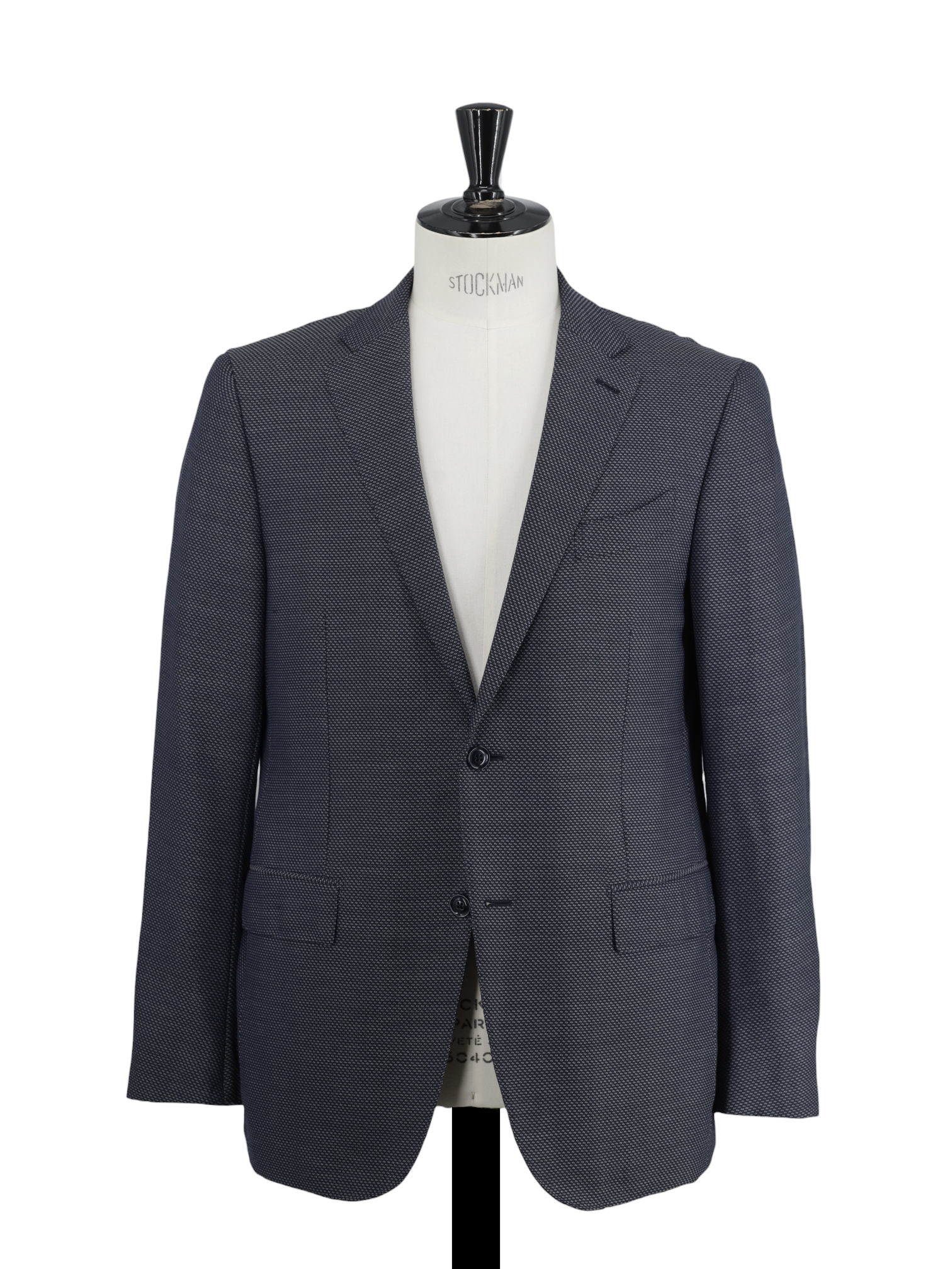 Ermenegildo Zegna Steel Grey "Cool Effect" Wool Micro-Pattern Jacket
