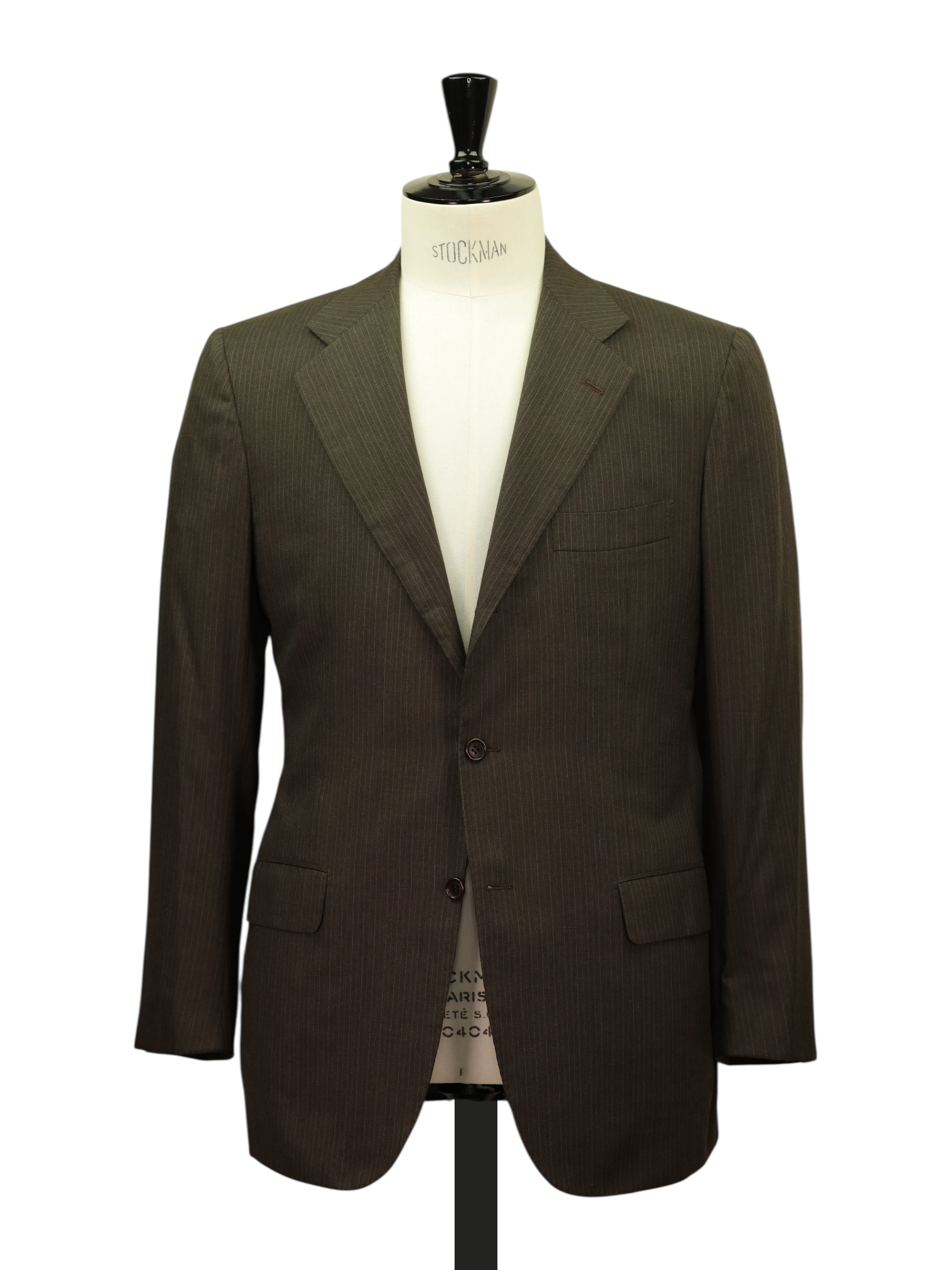 Kiton Brown & Orange Pure-Cashmere Pinstripe Sartorial Suit