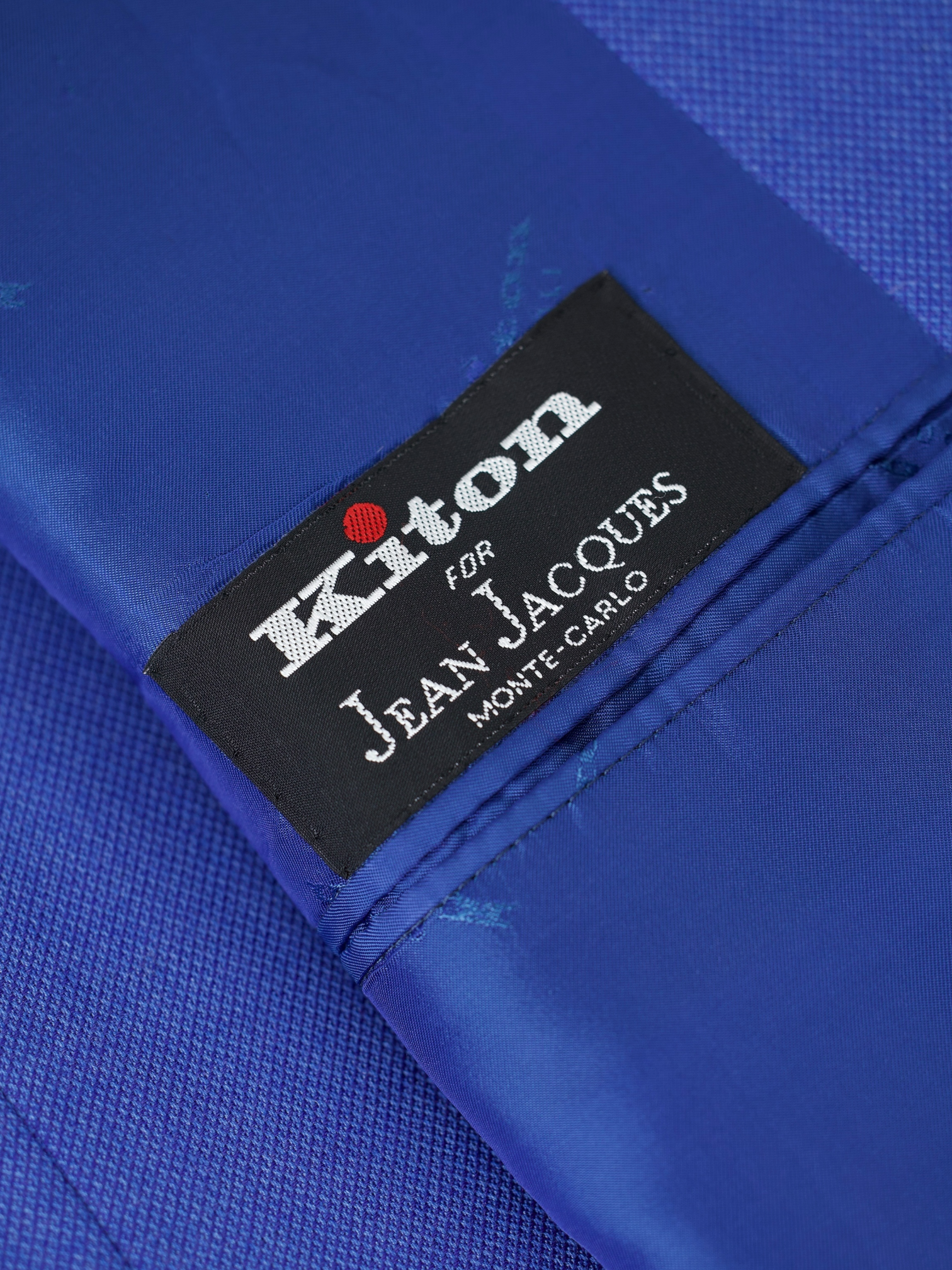 Kiton Cobalt Blue Cashmere & Silk Micro-Pattern Jacket