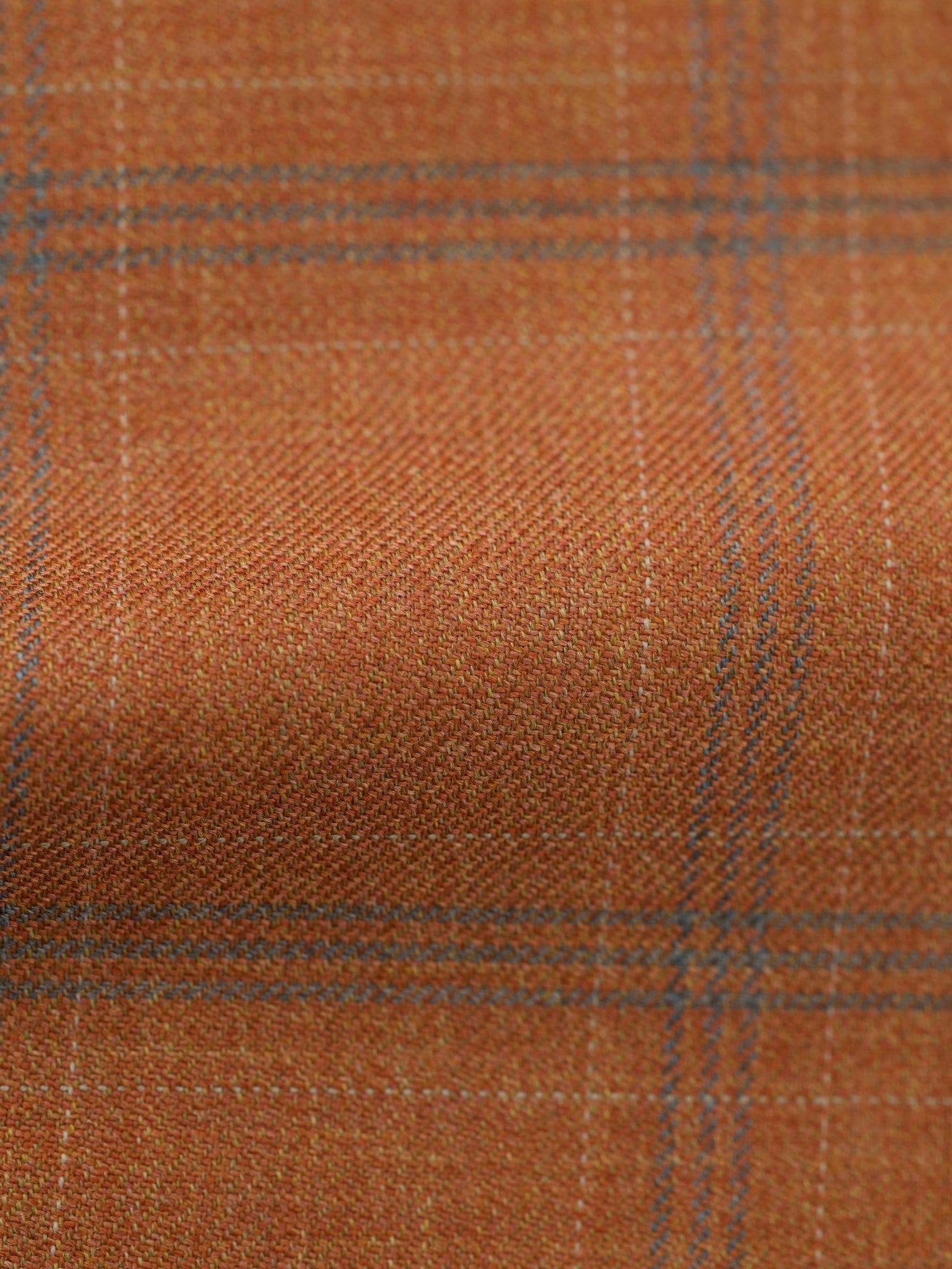 Brioni Terracotta & Blue Fine-Wool Windowpane "Urbino" Jacket