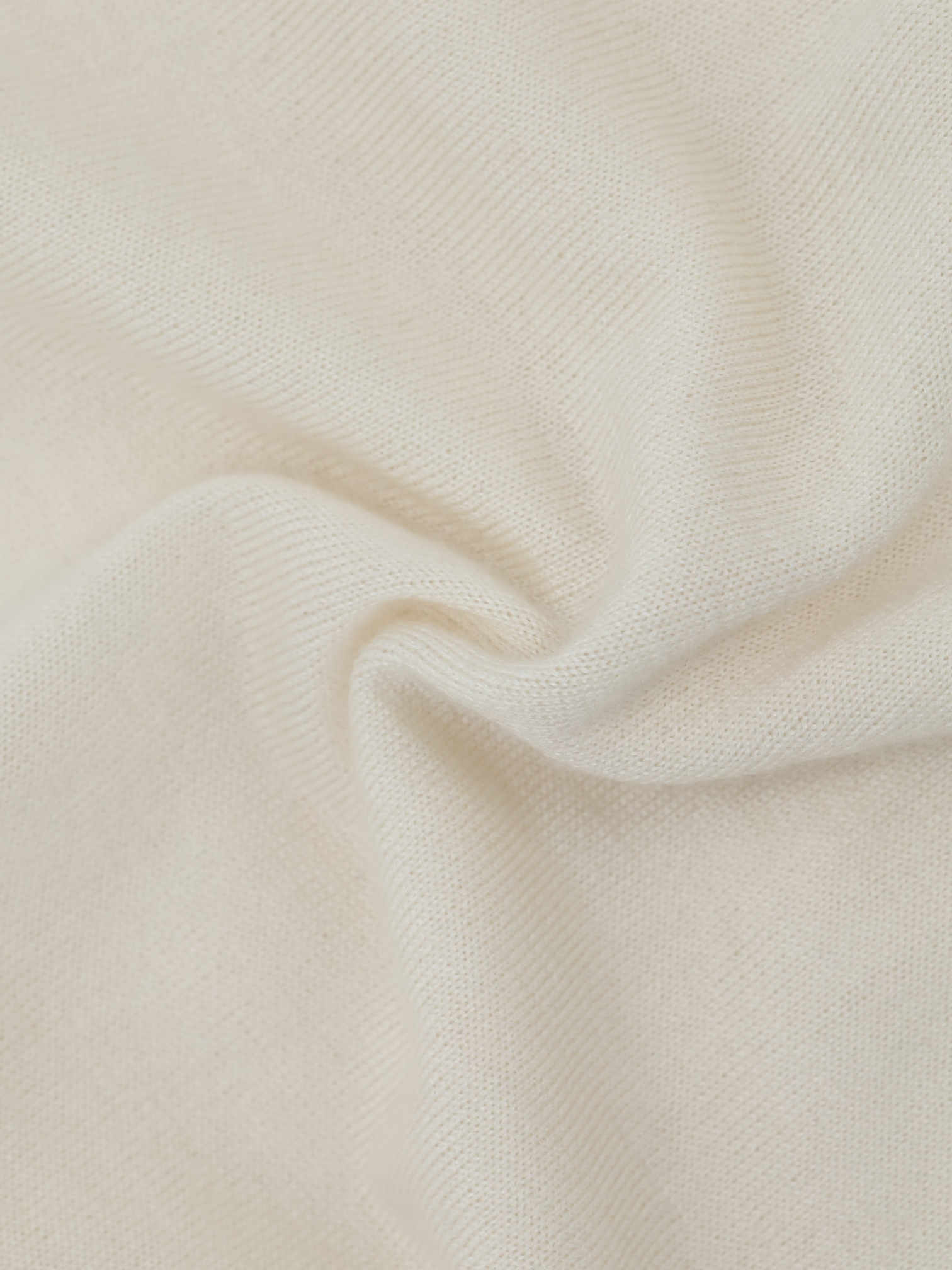 Fioroni Cream Cashmere & Silk Knitted Long-Sleeve Polo Shirt