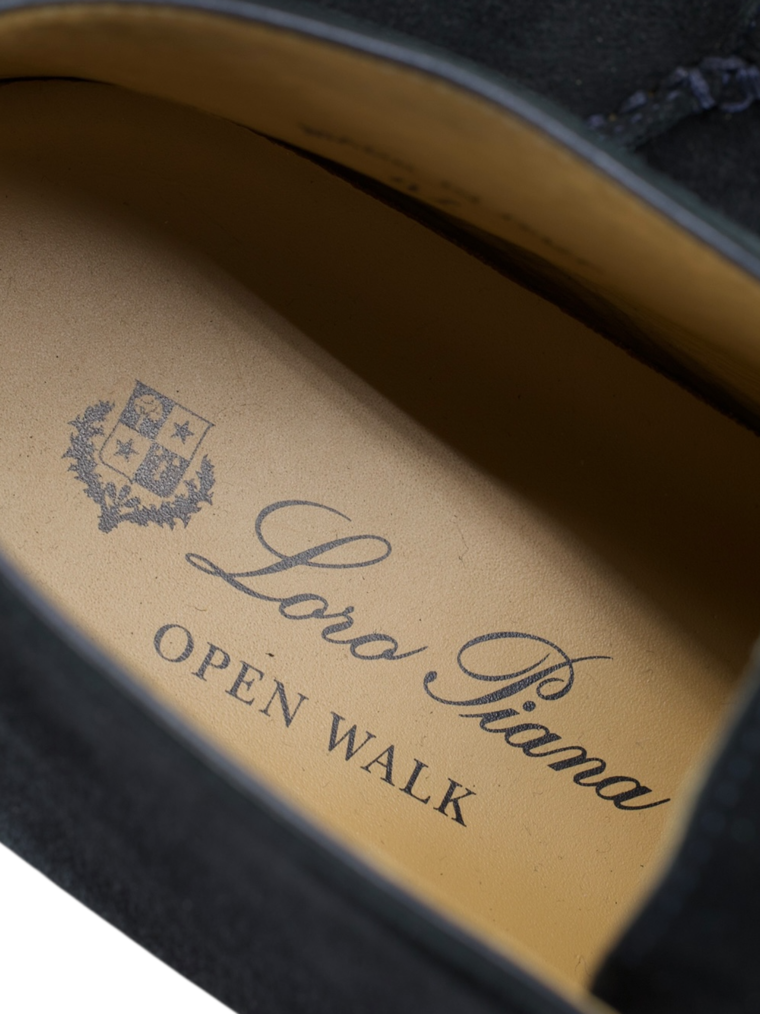 Loro Piana Navy Suede Open Walk Ankle Boots