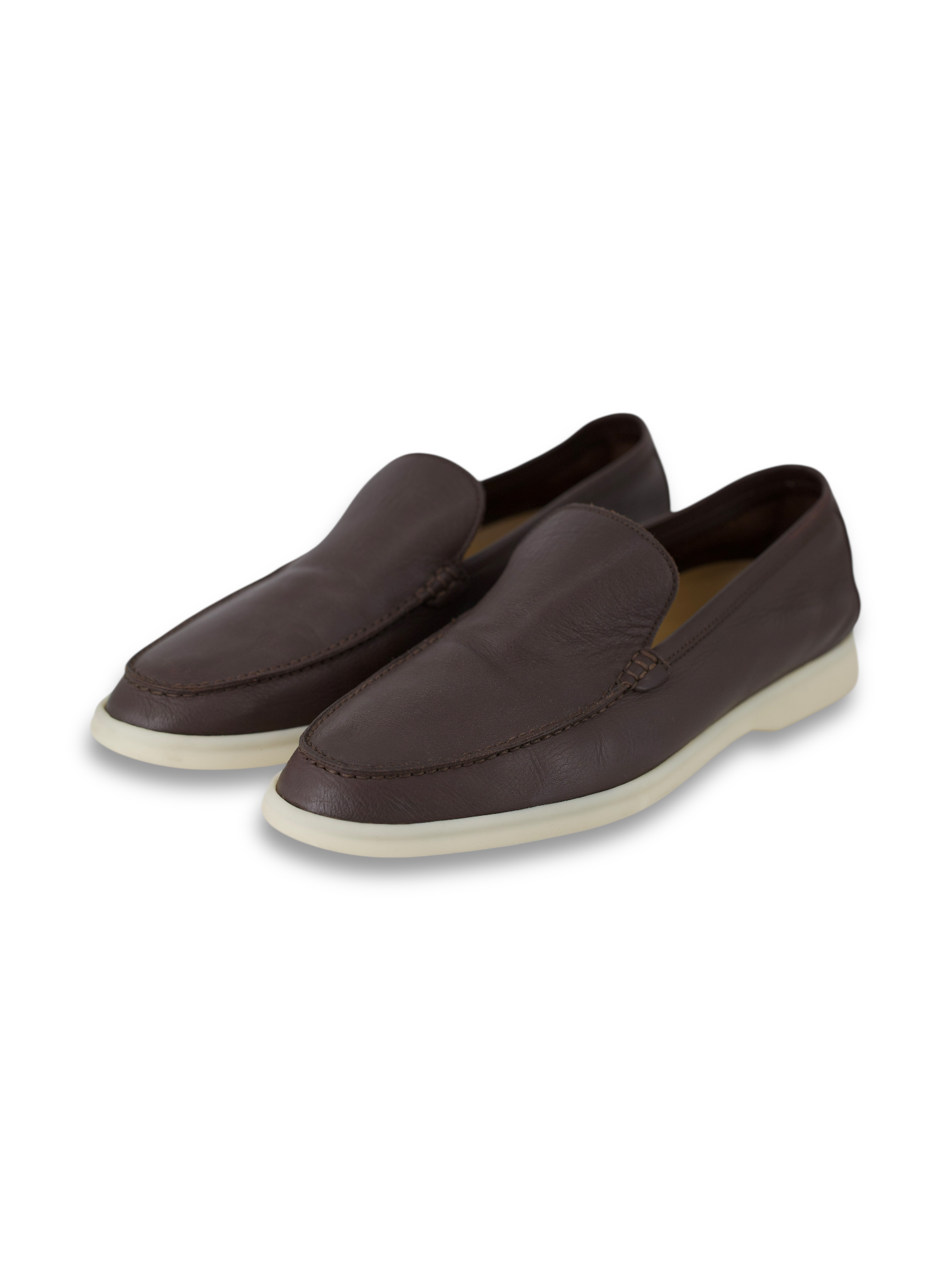 Loro Piana Dark Brown Elk Leather Summer Walk Loafers