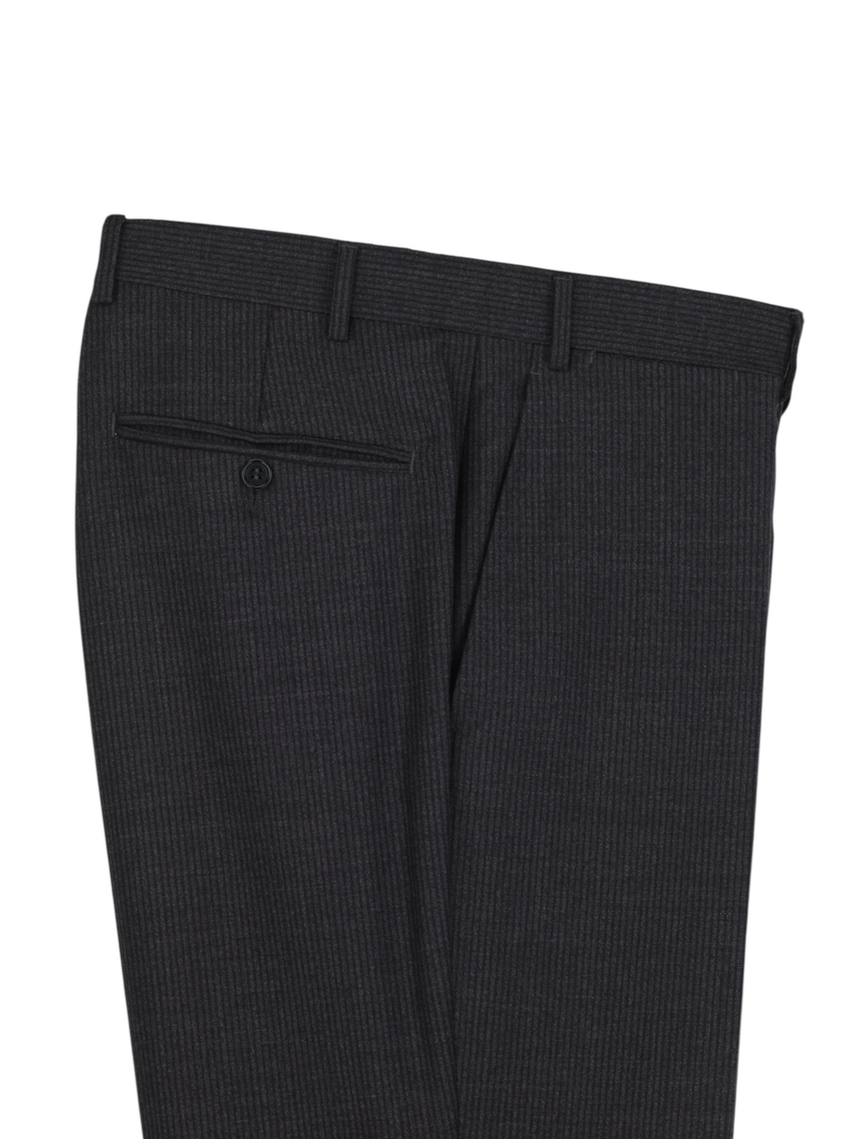 Canali Charcoal Brushed-Wool Shadow-Stripe Winter Suit
