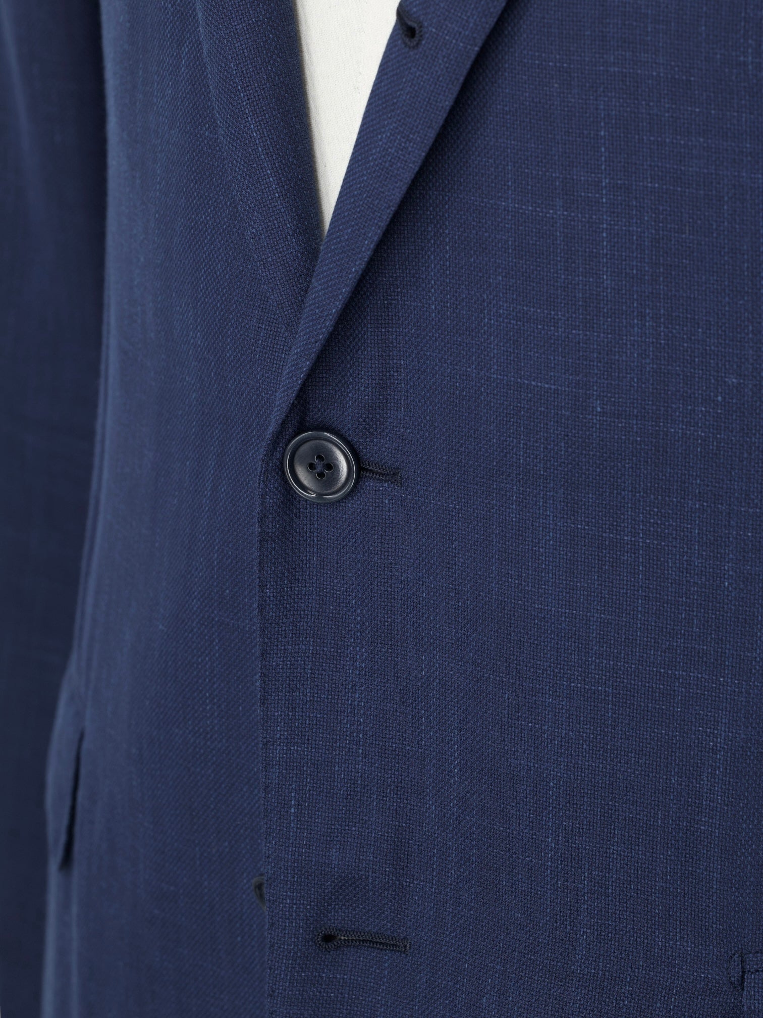 Ermenegildo Zegna Royal Blue Wool, Linen & Silk Basket-Weave Milano Easy Suit