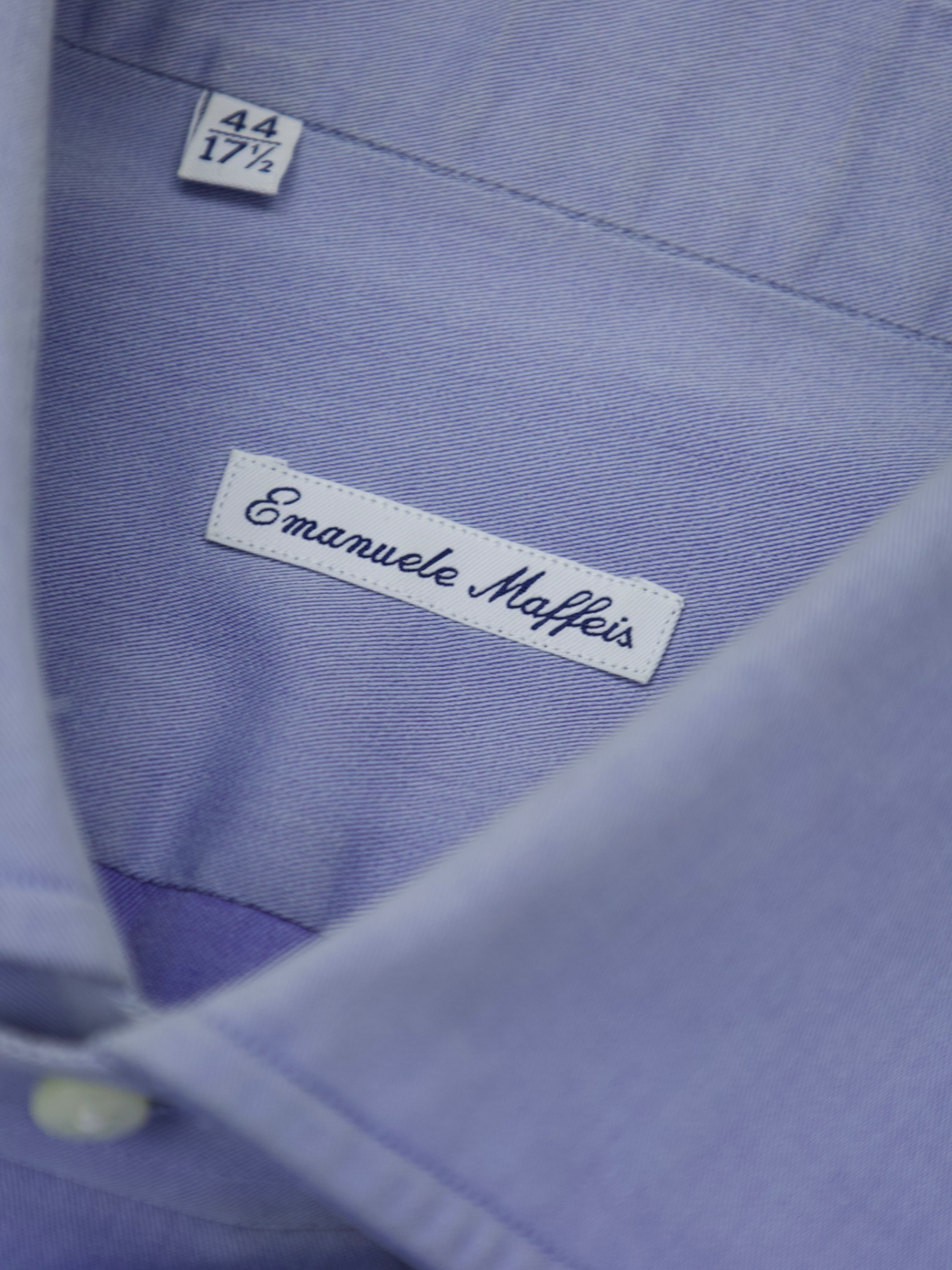 Emanuele Maffeis Light Blue Double-Faced Cotton Twill Shirt