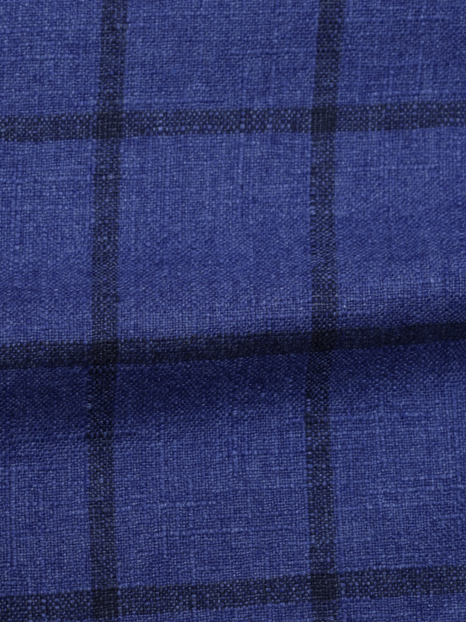Kiton Azure Blue Silk & Cashmere Windowpane Jacket
