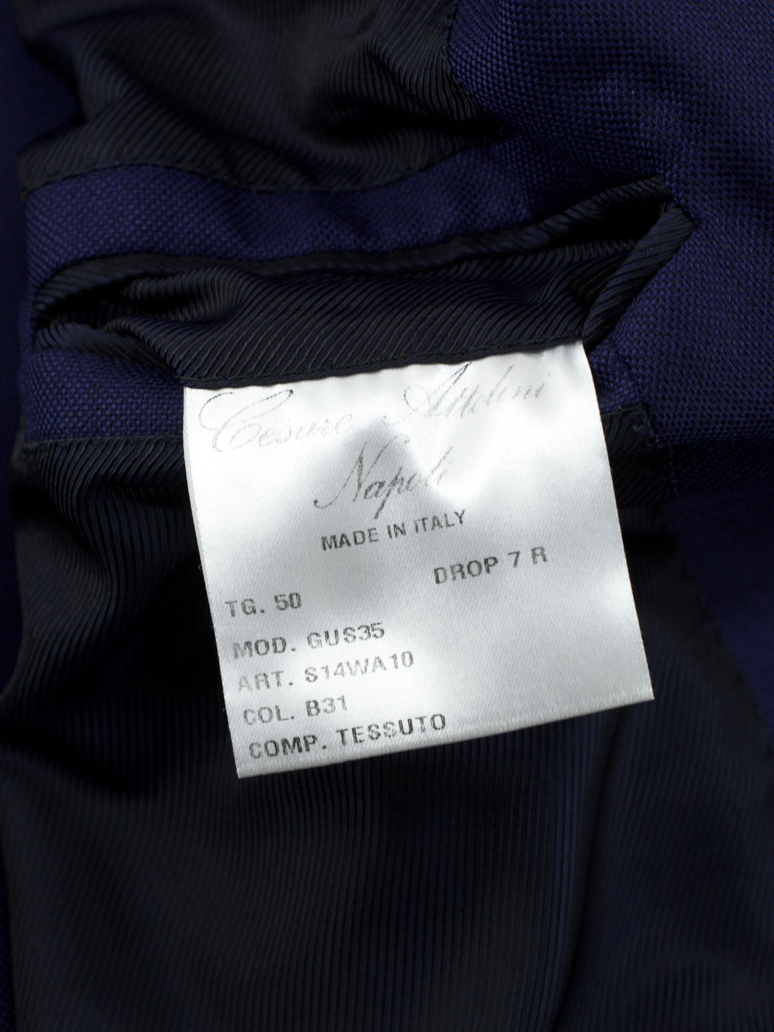 Cesare Attolini Marine Blue Super 120's Pinpoint Blazer Jacket