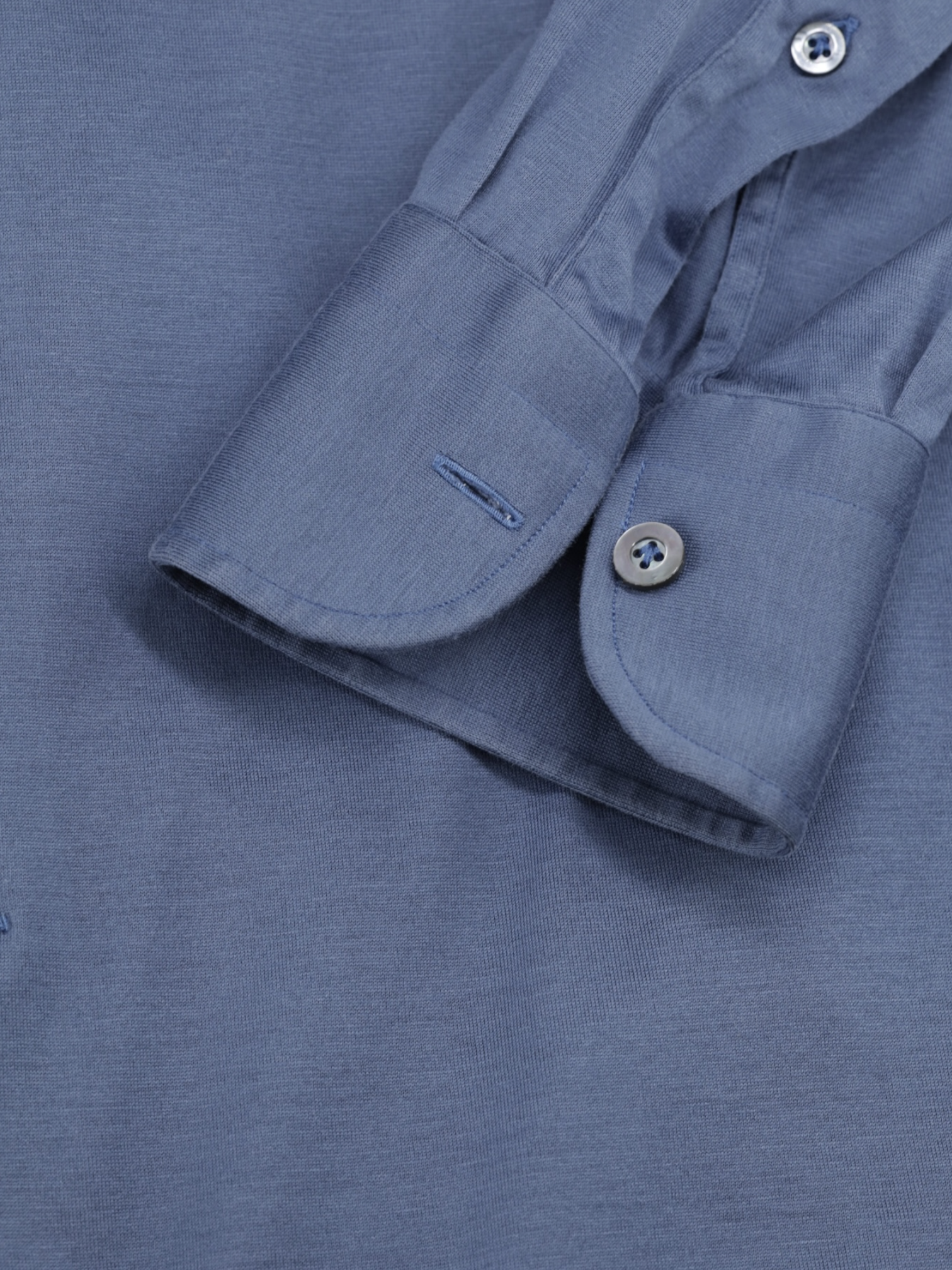 Fray Celestial Blue Mercerized-Cotton Jersey "Gabriel" Shirt