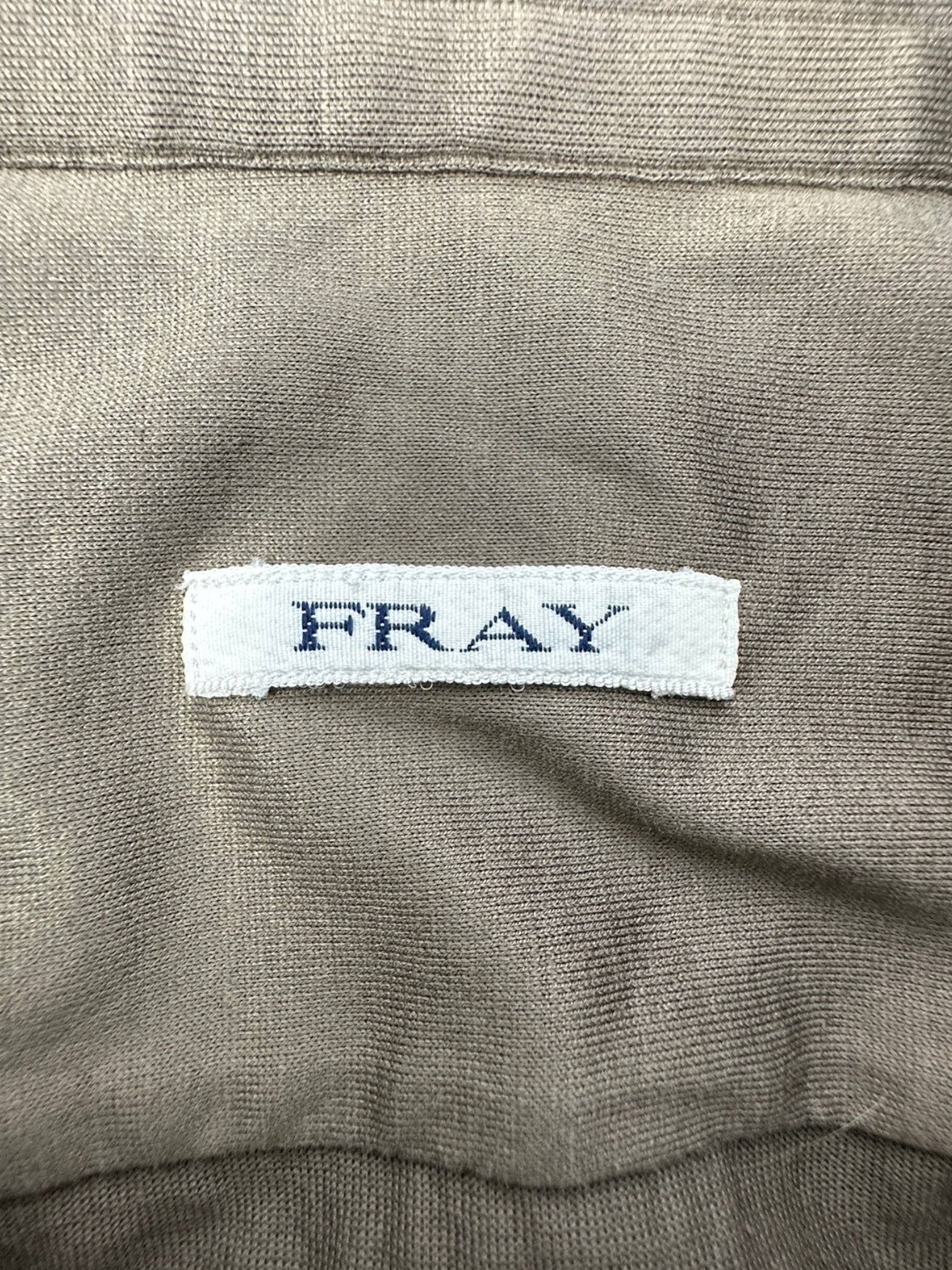 Fray taupe jersey overhemd