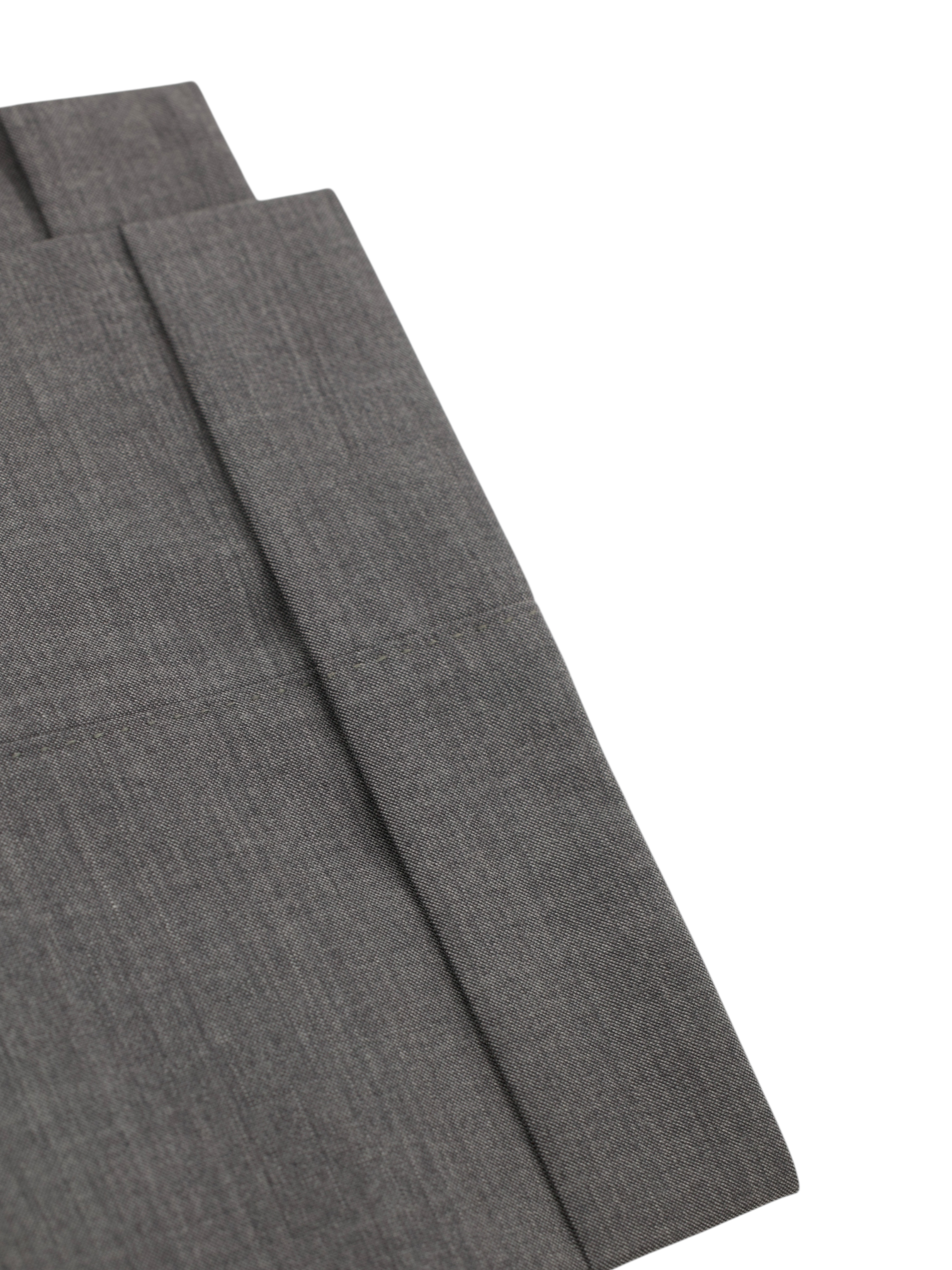 Canali Grey Waterrepellent Wool Travel Pinpoint Trousers