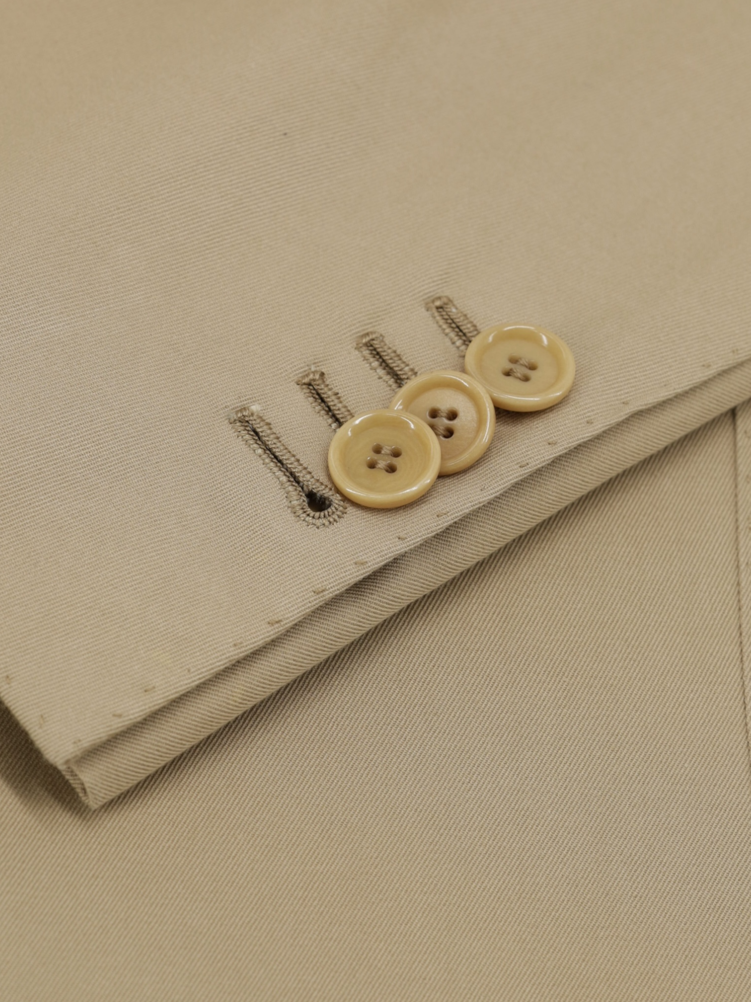 Cesare Attolini Beige Cotton & Cashmere Twill Summer Jacket