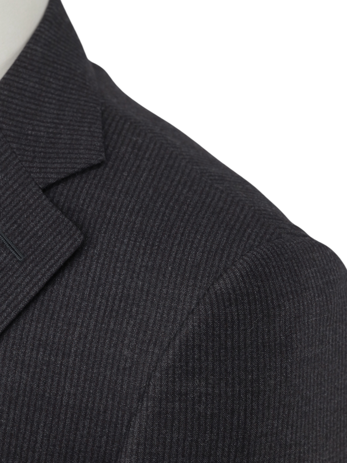 Canali Charcoal Brushed-Wool Shadow-Stripe Winter Suit