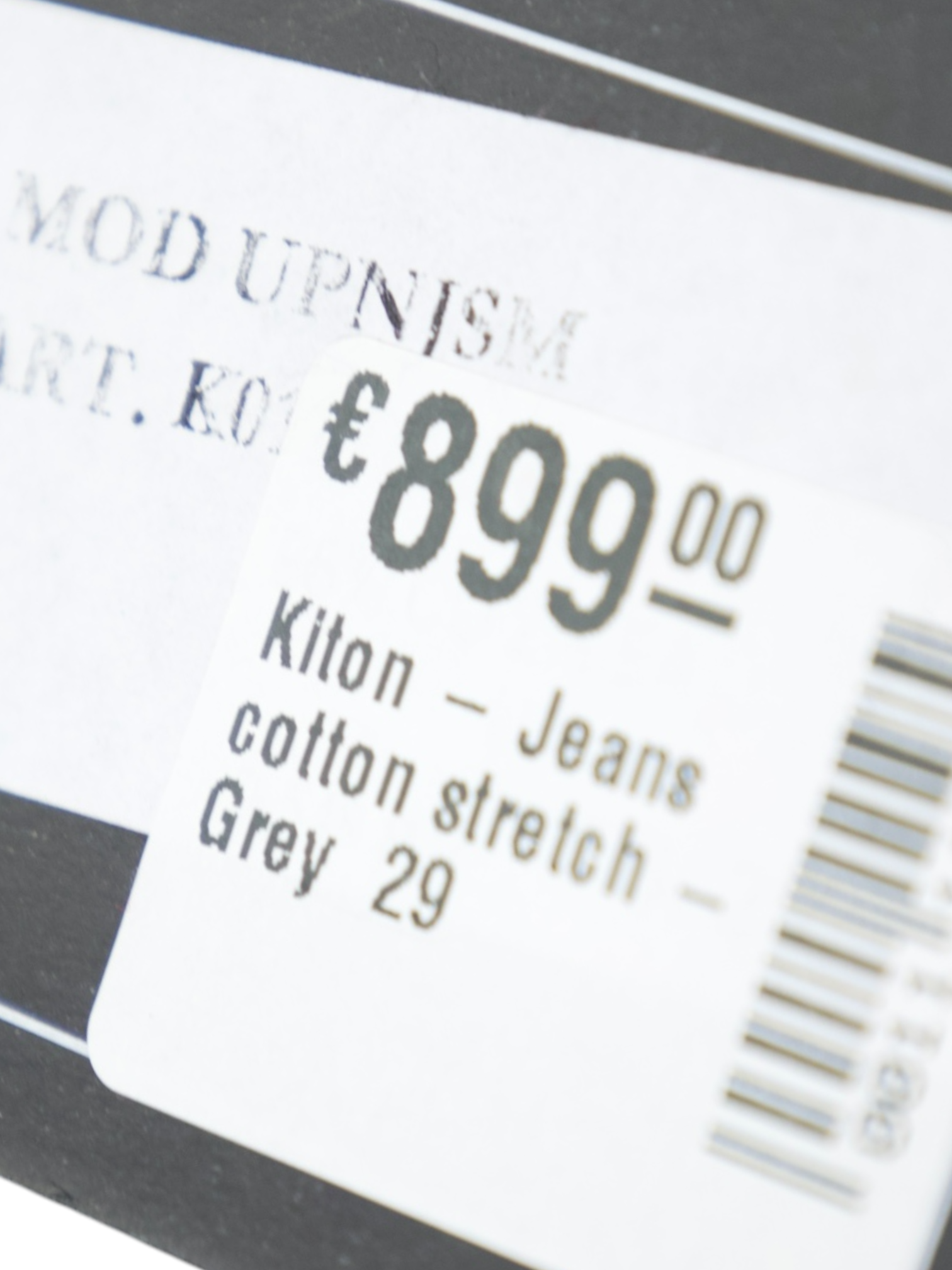 Kiton Grey Cotton Stretch 5-Pocket Jeans