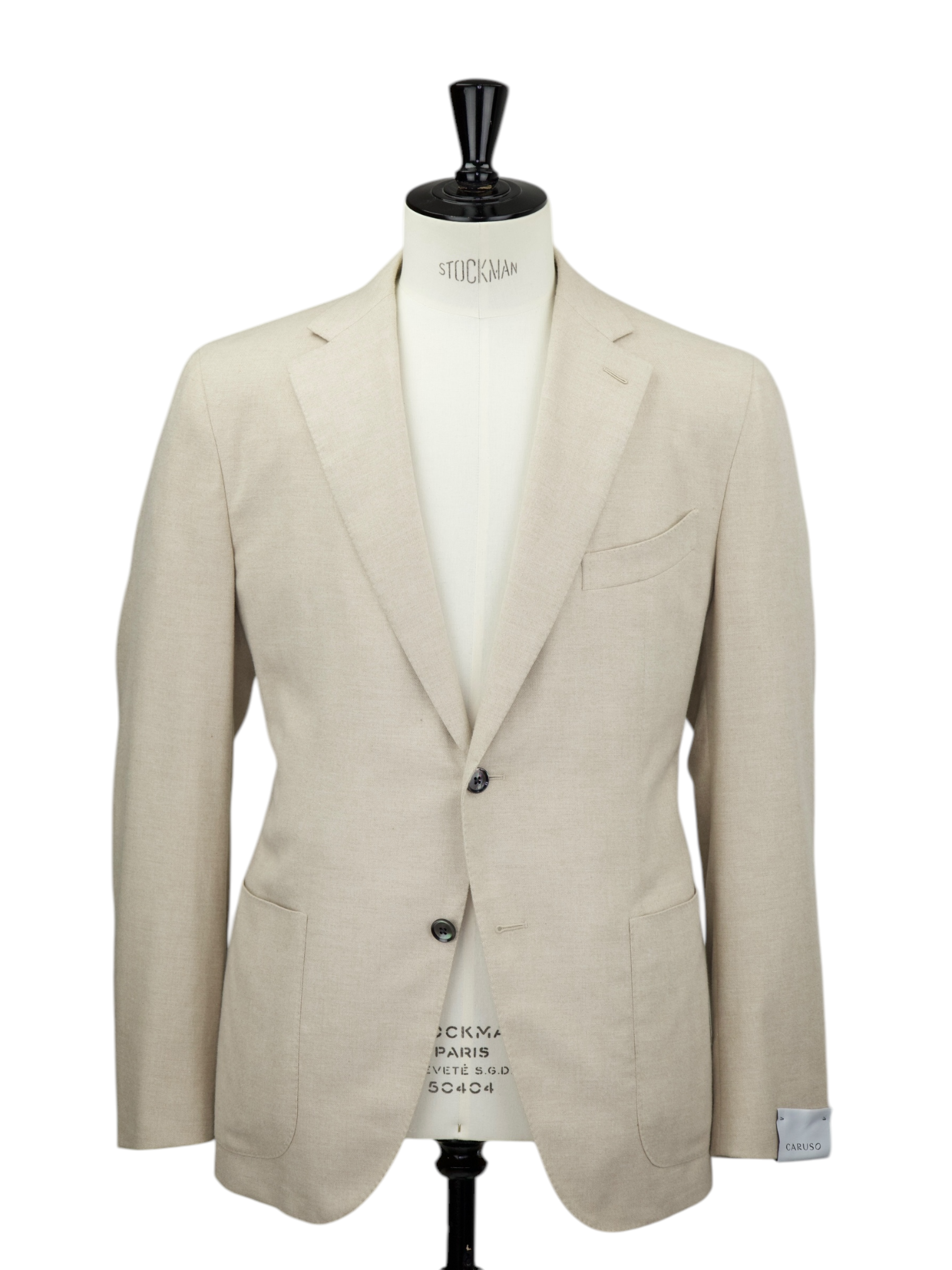 Caruso Taupe Soft Cotton Herringbone Aida Jacket