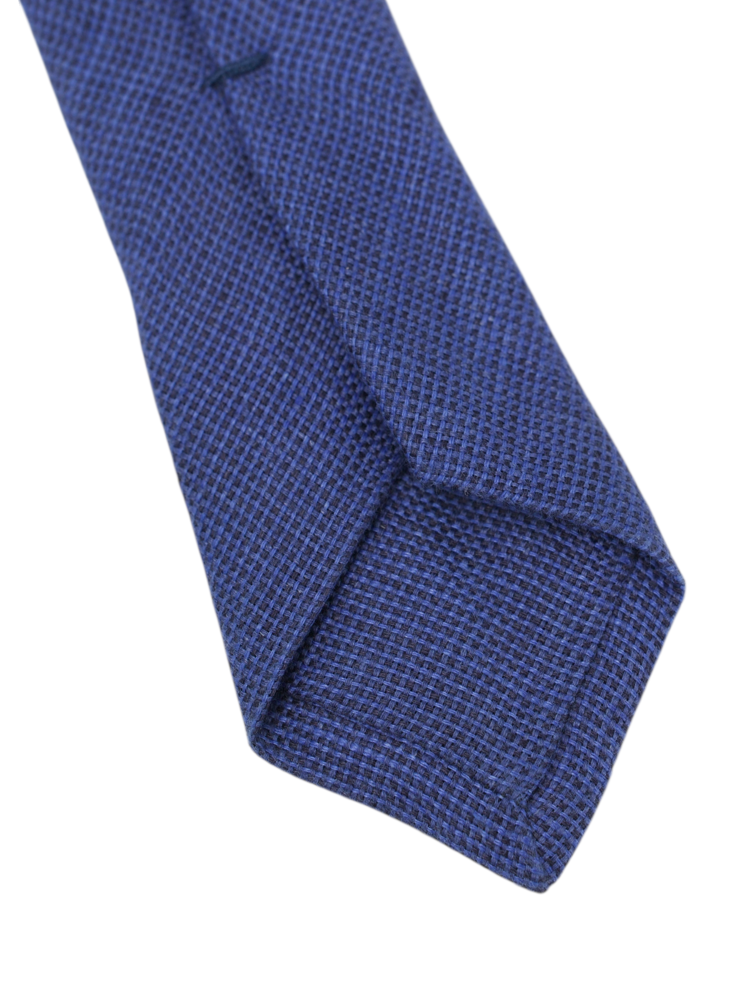 Kiton 5-Fold Light Blue Pure-Linen Micro-Pattern Tie