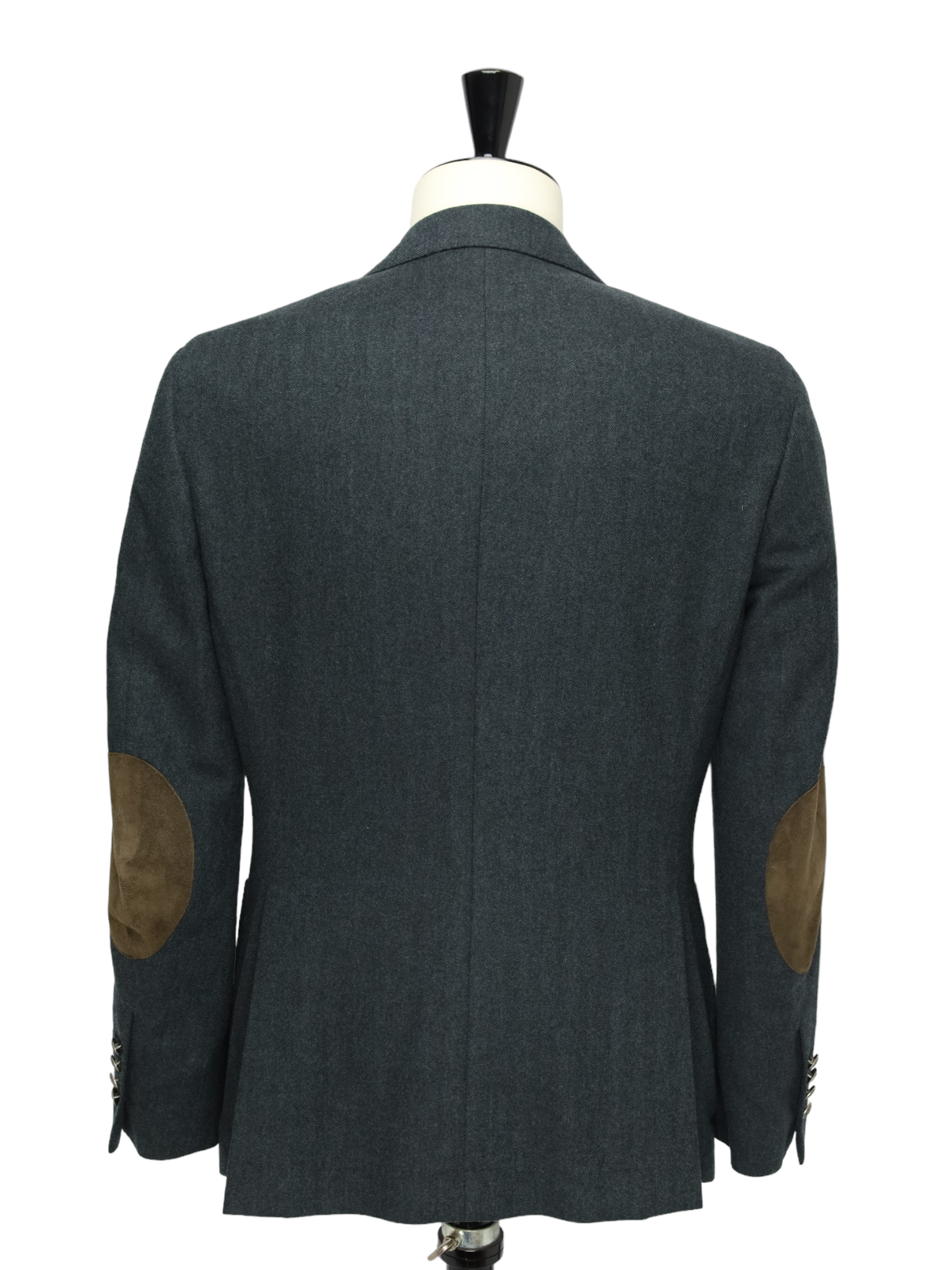 Brunello Cucinelli Dusk Green Wool & Cashmere Herringbone Jacket