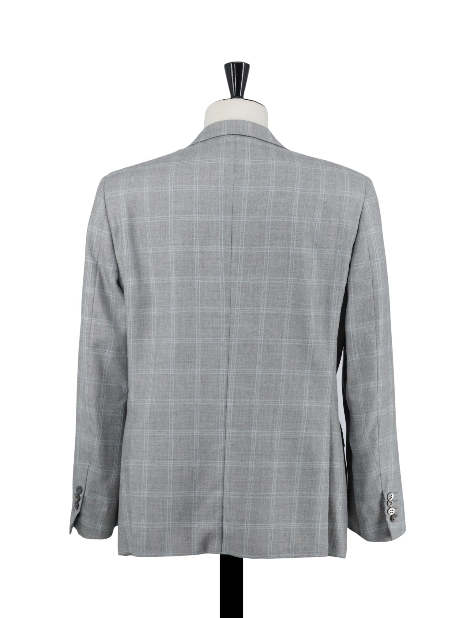 Brioni Grey & Mint Green Cashmere & Silk Windowpane Brunico Jacket