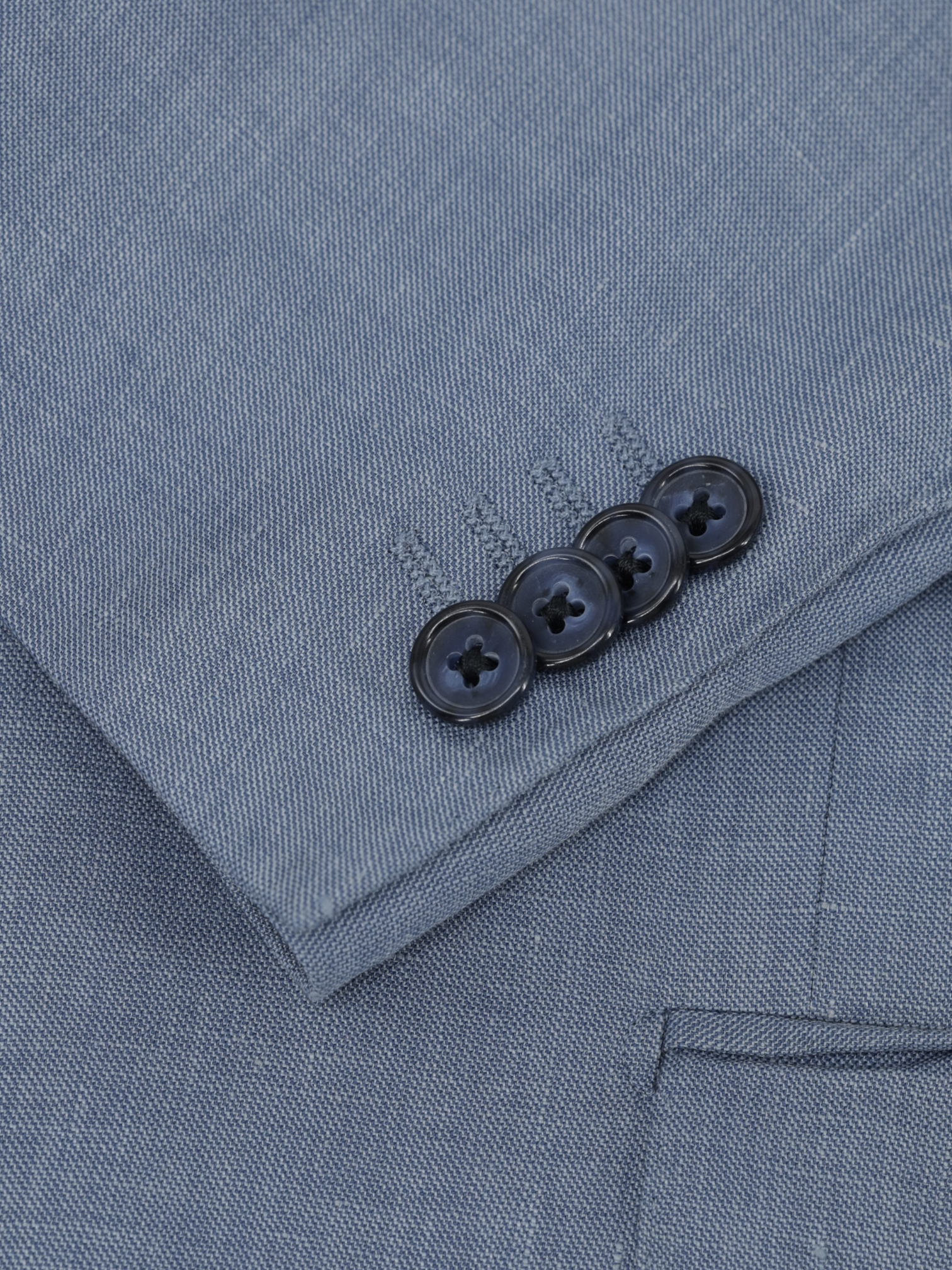 Corneliani Steel Blue Linen, Wool & Silk Melange Academy Suit