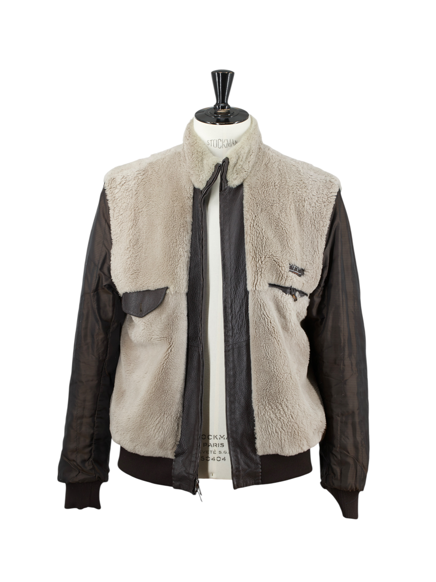 Rifugio Dark Brown Deerskin & Castorino-Fur Lining Bomberjacket