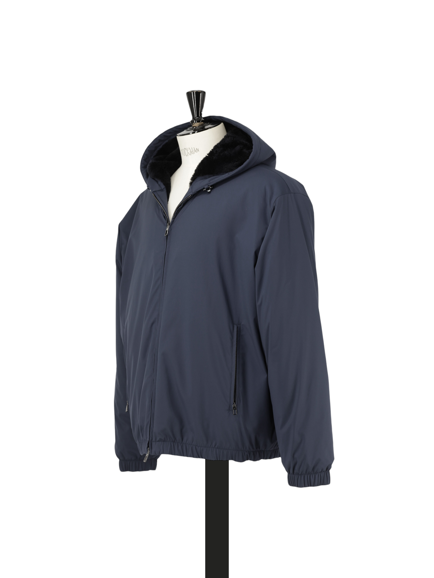 Loro Piana Navy Castorino-Lined Windmate Hooded Bomber Jacket
